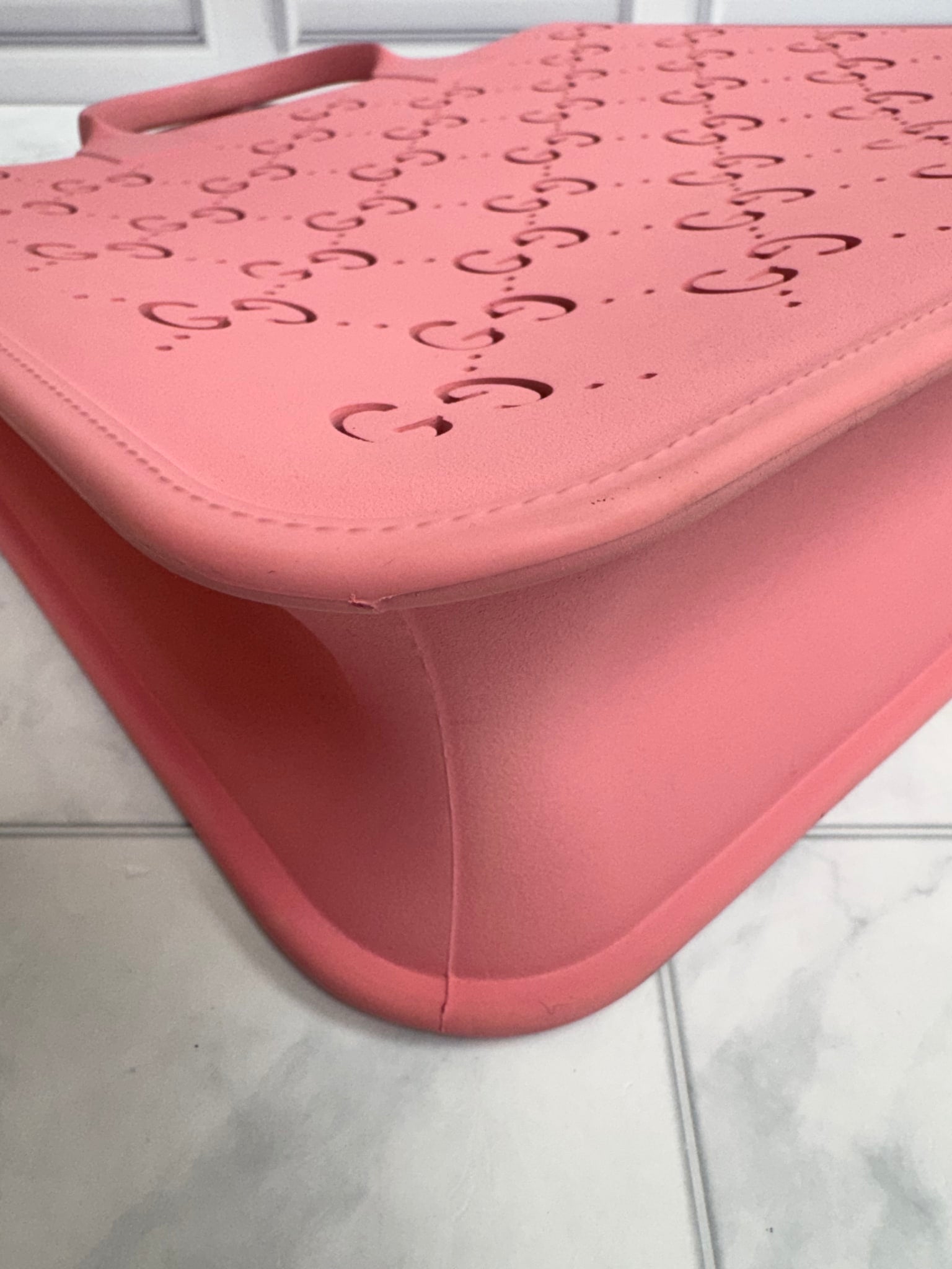 Gucci Pink GG Rubber Tote Bag