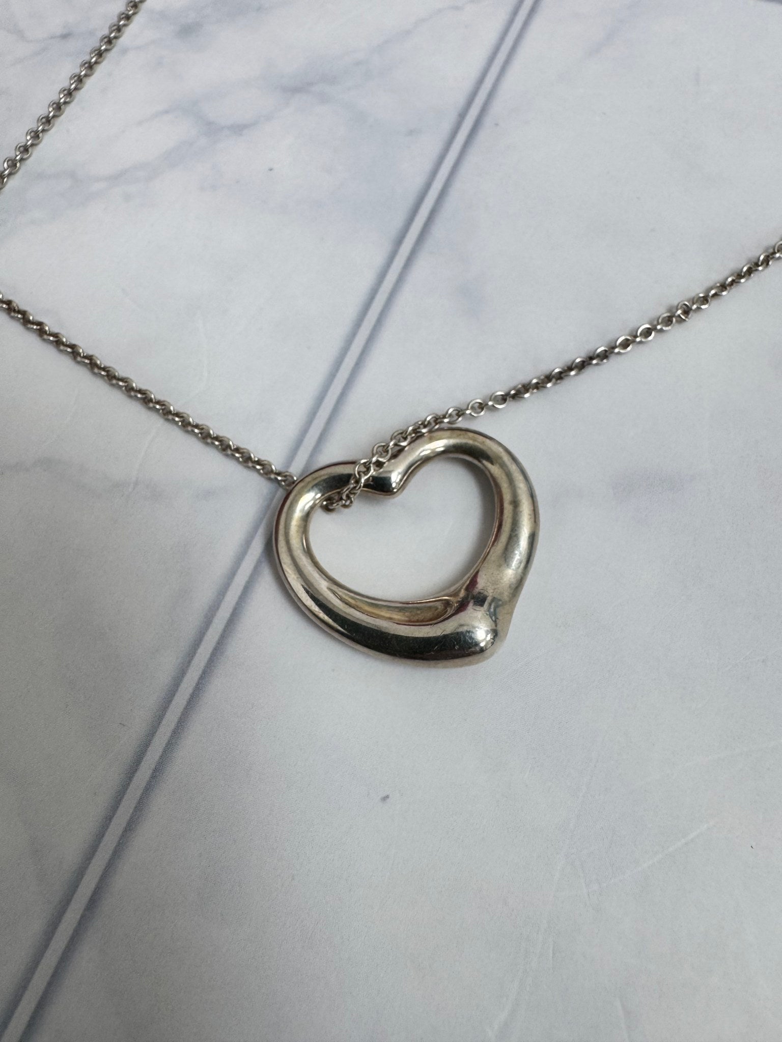 Tiffany Silver Large Heart Necklace