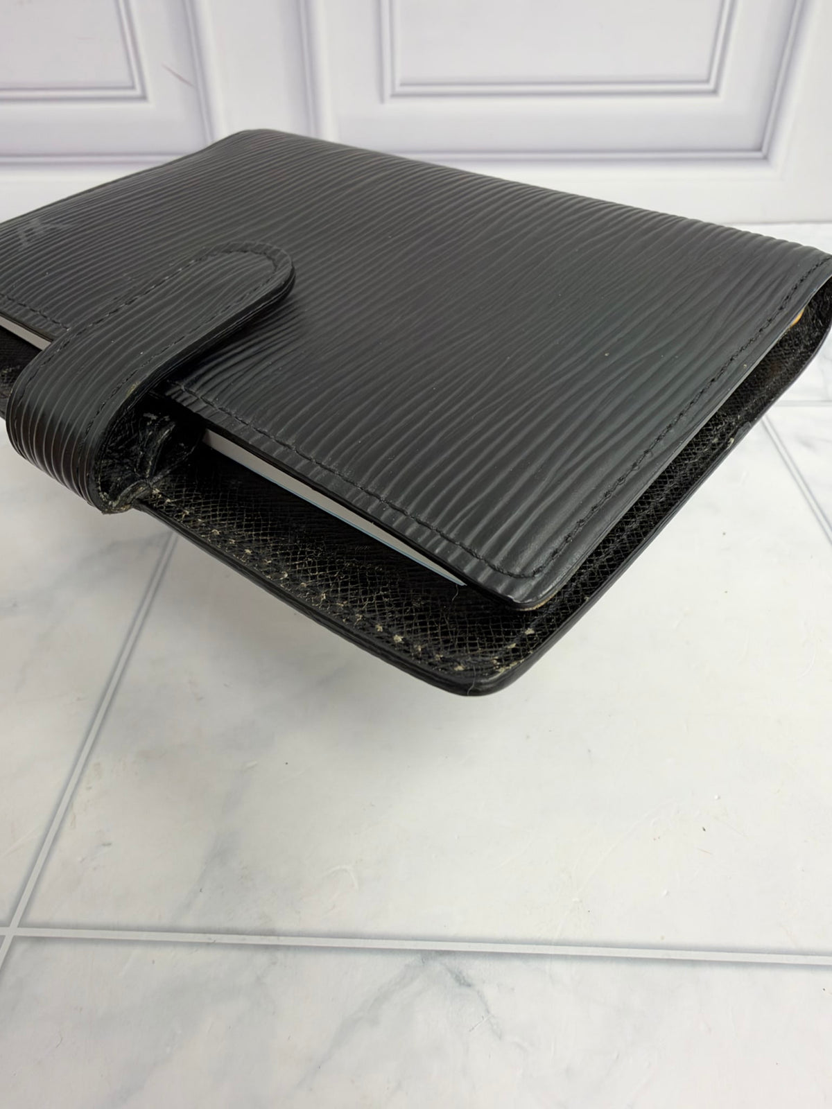 Louis Vuitton Black Epi Leather Agenda PM