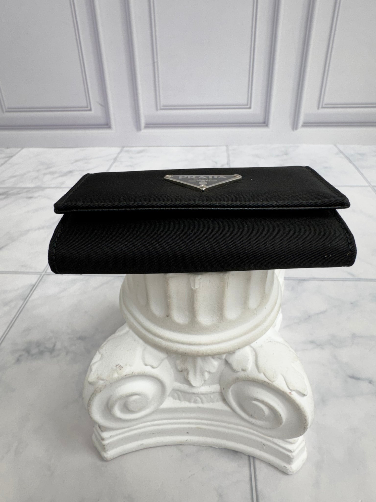 LIKE NEW - Prada Black Nylon 6 Key Case