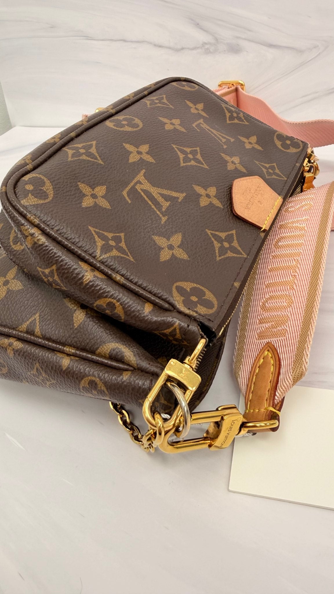 Louis Vuitton Monogram Pink Multi Pochette Crossbody Bag