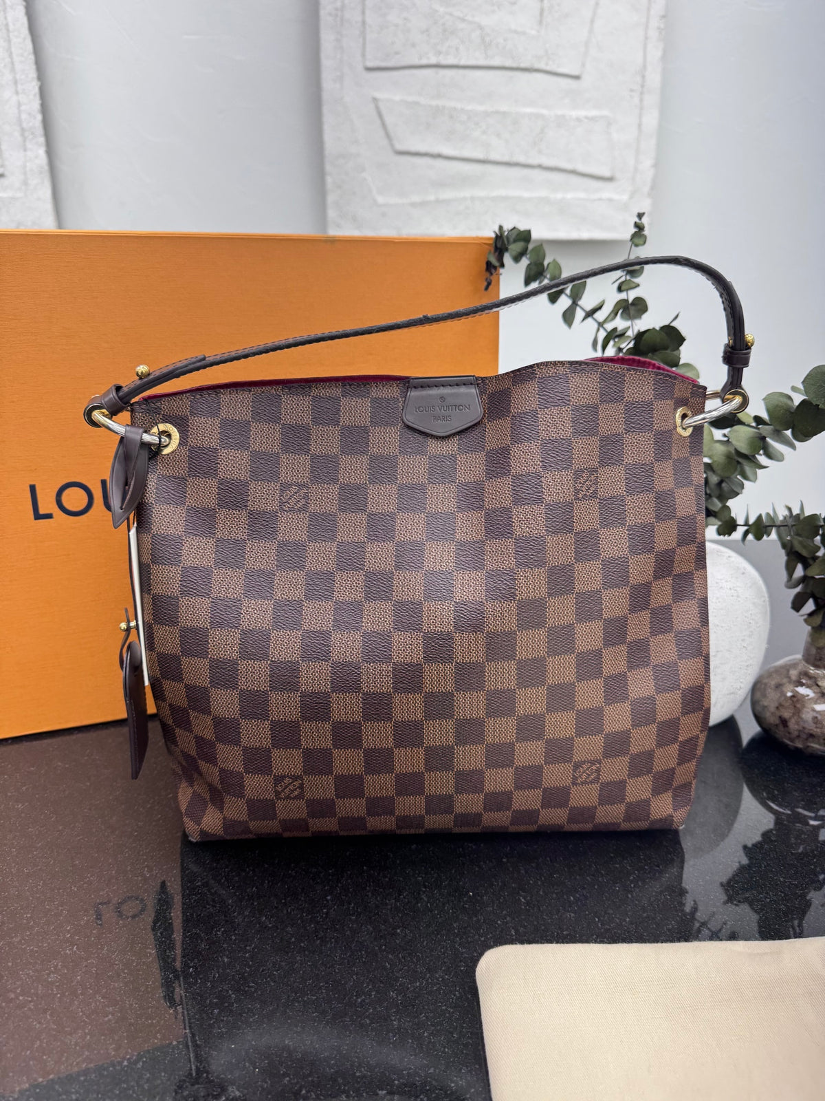 Louis Vuitton Damier Ebene Graceful Shoulder Bag PM