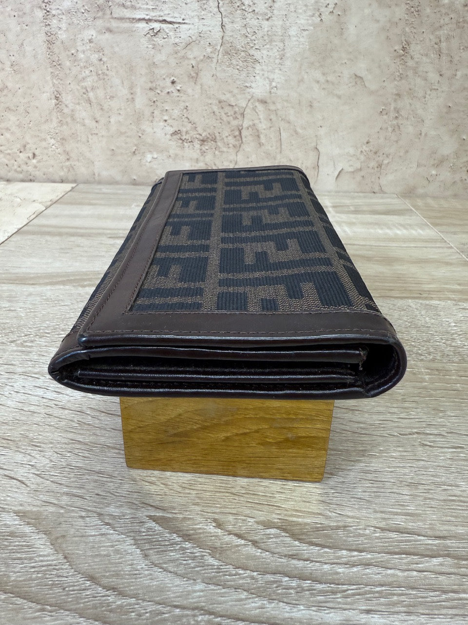 Fendi Zucca Brown Canvas Long Wallet
