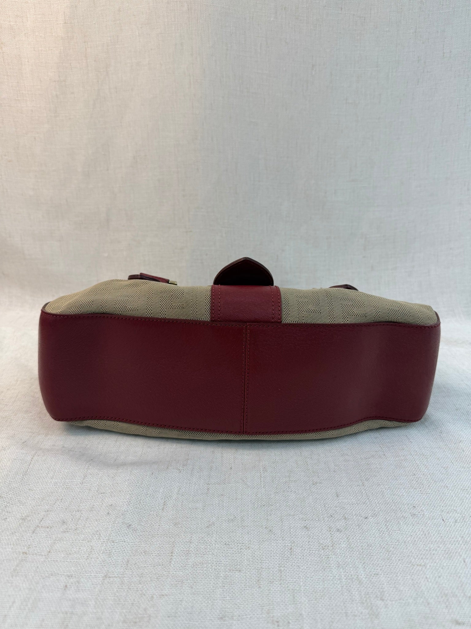 Fendi Tan Canvas Vintage Zucca FF Shoulder Bag