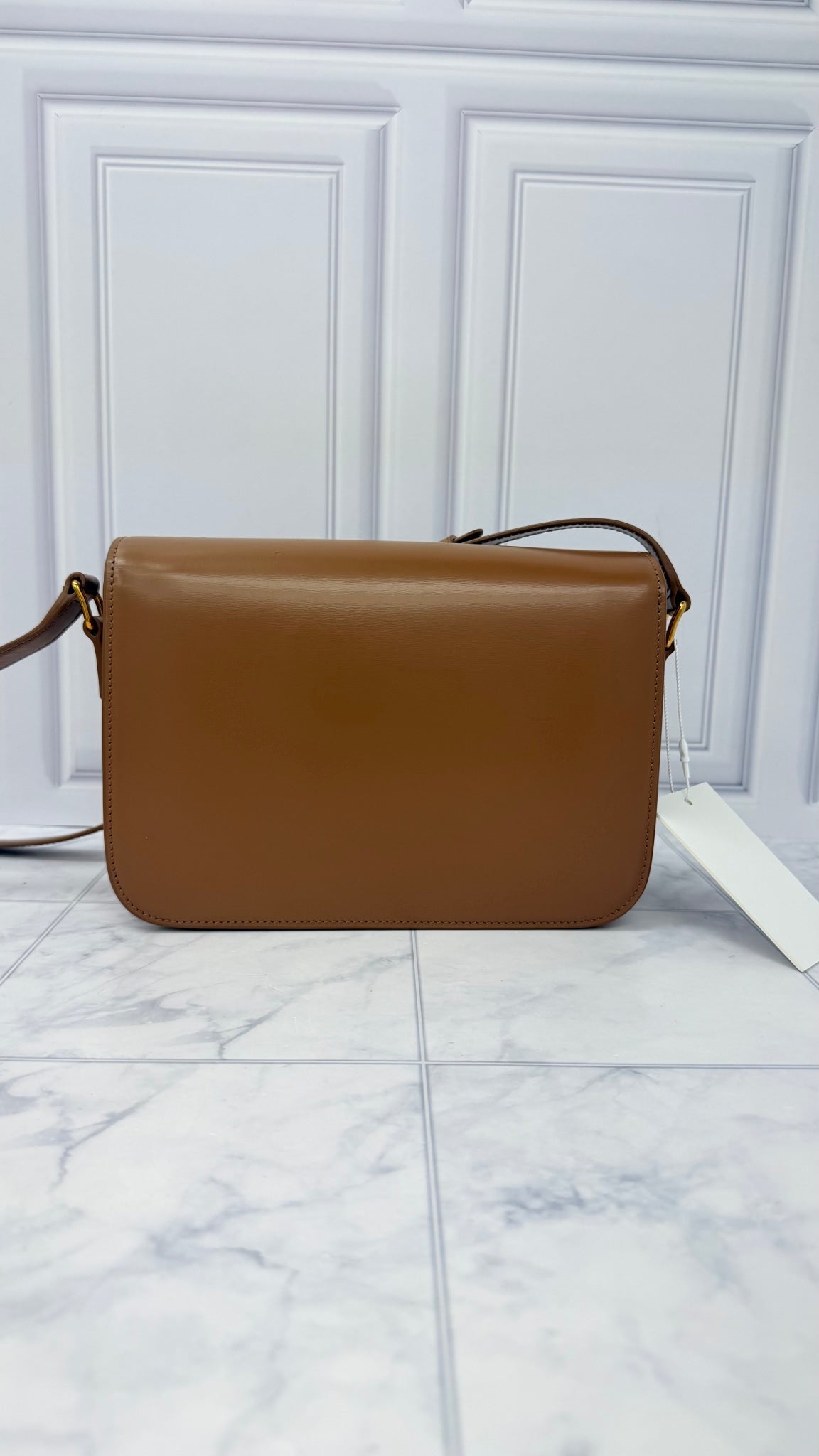 Saint Laurent YSL Brown Leather University Flap Crossbody Bag