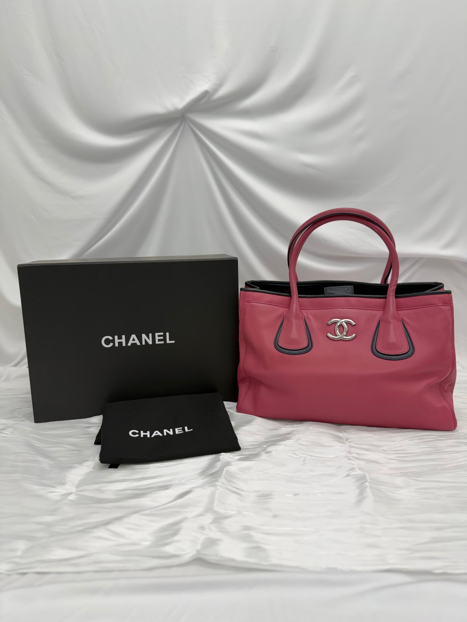 Chanel Pink Leather Executive Tote