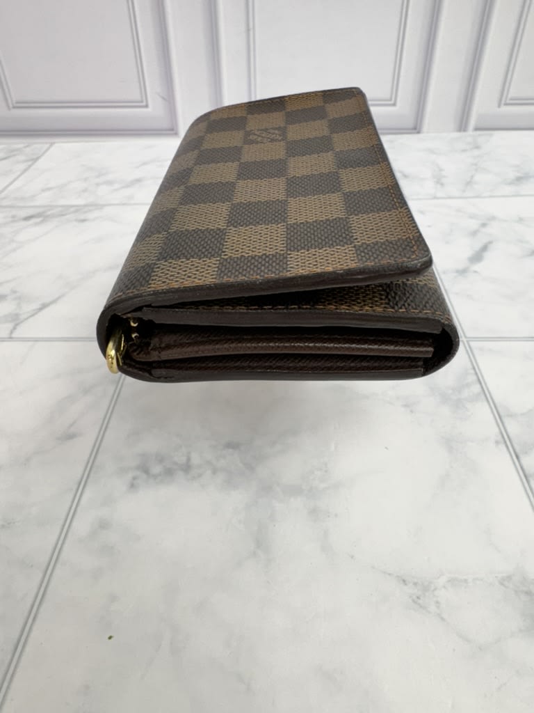 Louis Vuitton Damier Ebene Porte Monnaie Tresor Compact Wallet