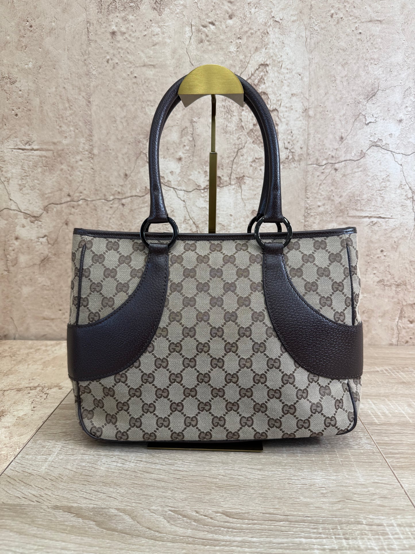 Gucci GG Brown Canvas Tote Bag