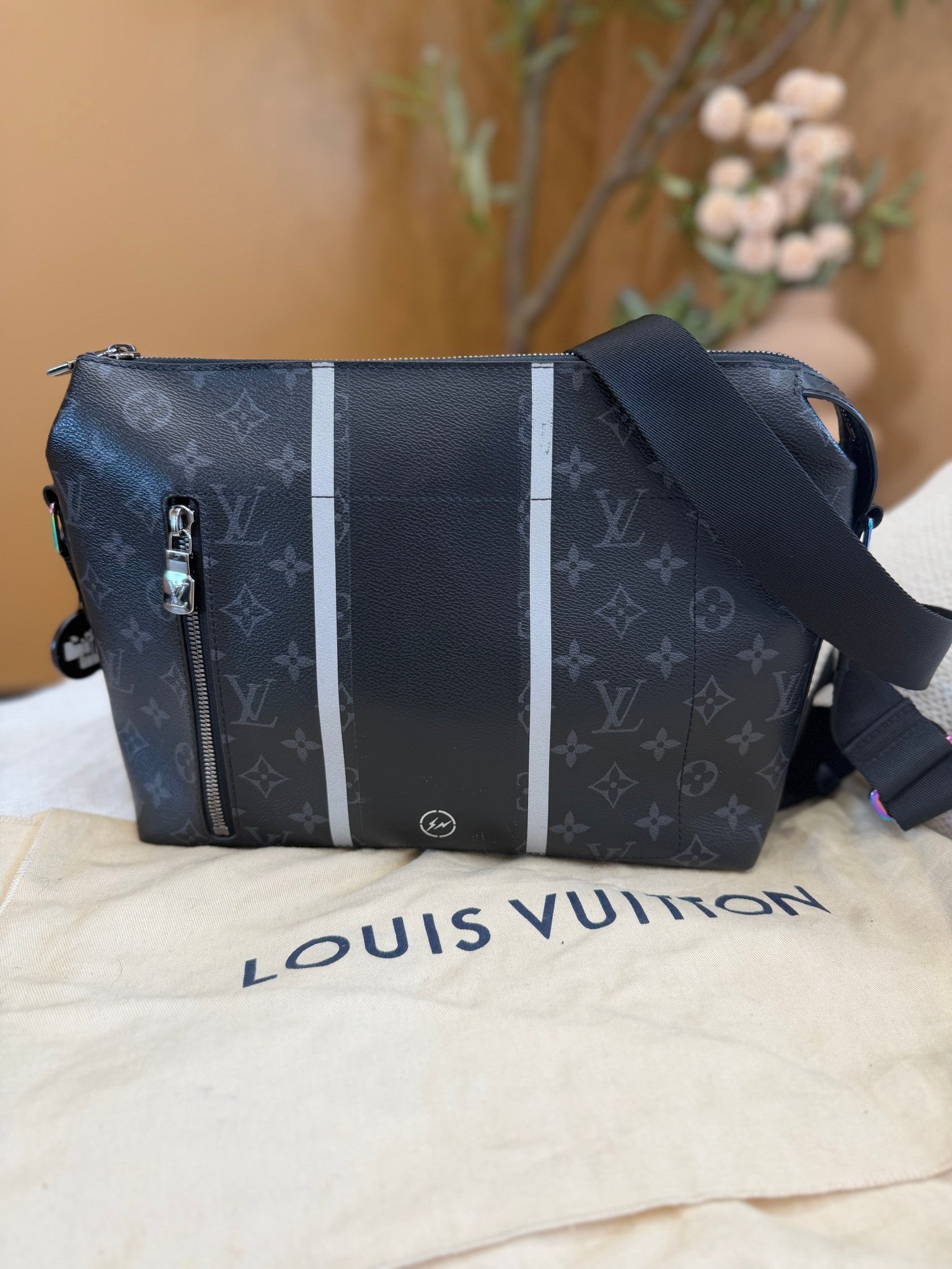 Louis Vuitton Monogram Eclipse Fragment Apollo Messenger Bag
