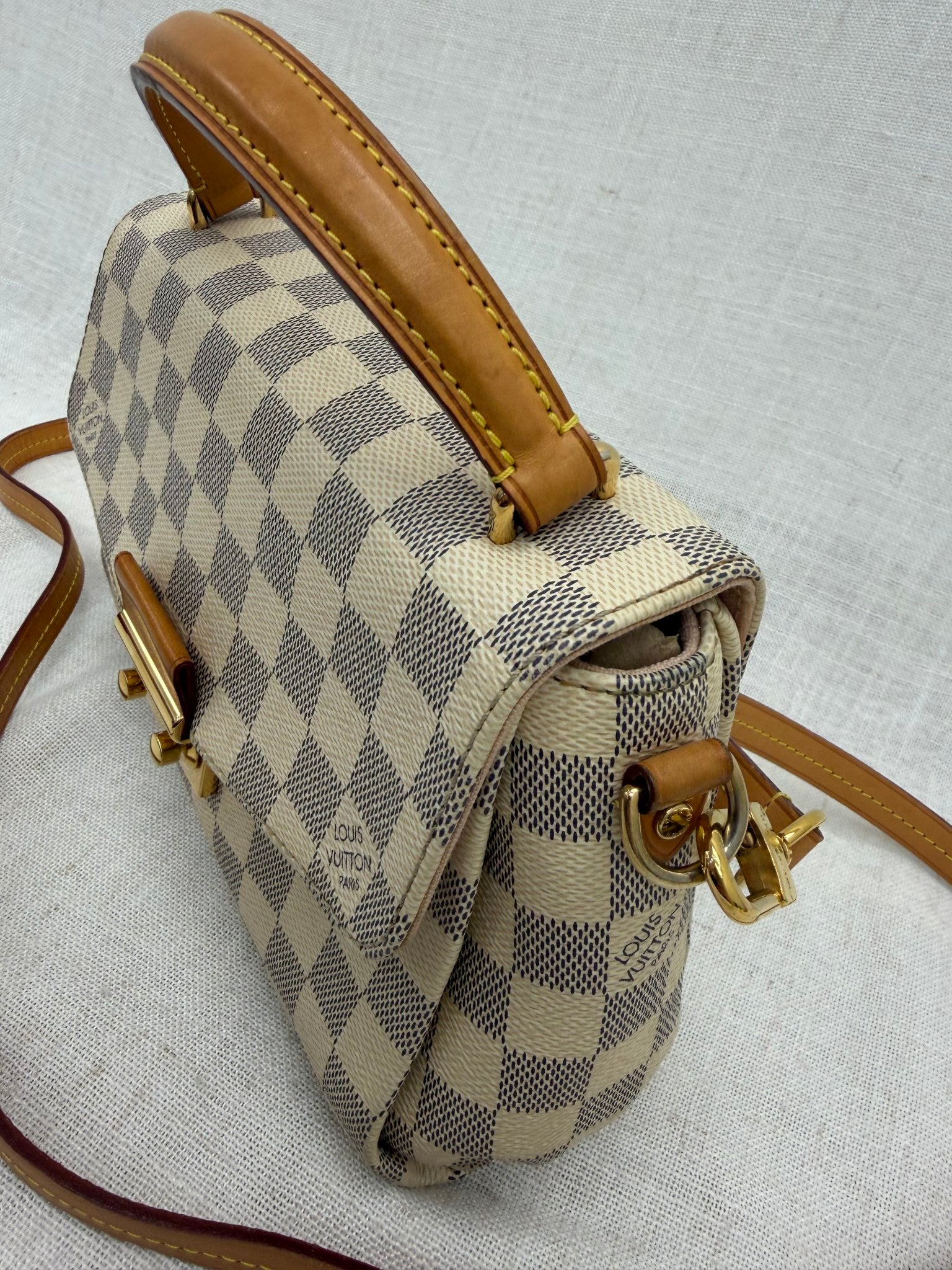 Louis Vuitton Damier Azur Croisette Top Handle Bag