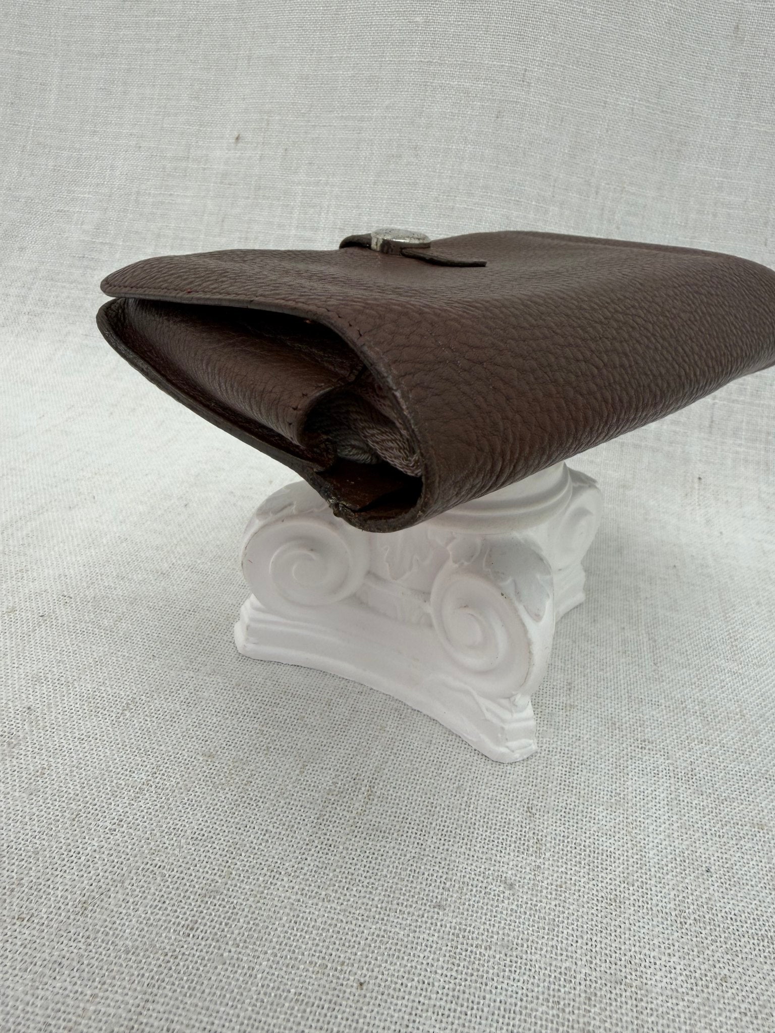 Hermes Brown Clemence Leather Dogon Duo Wallet