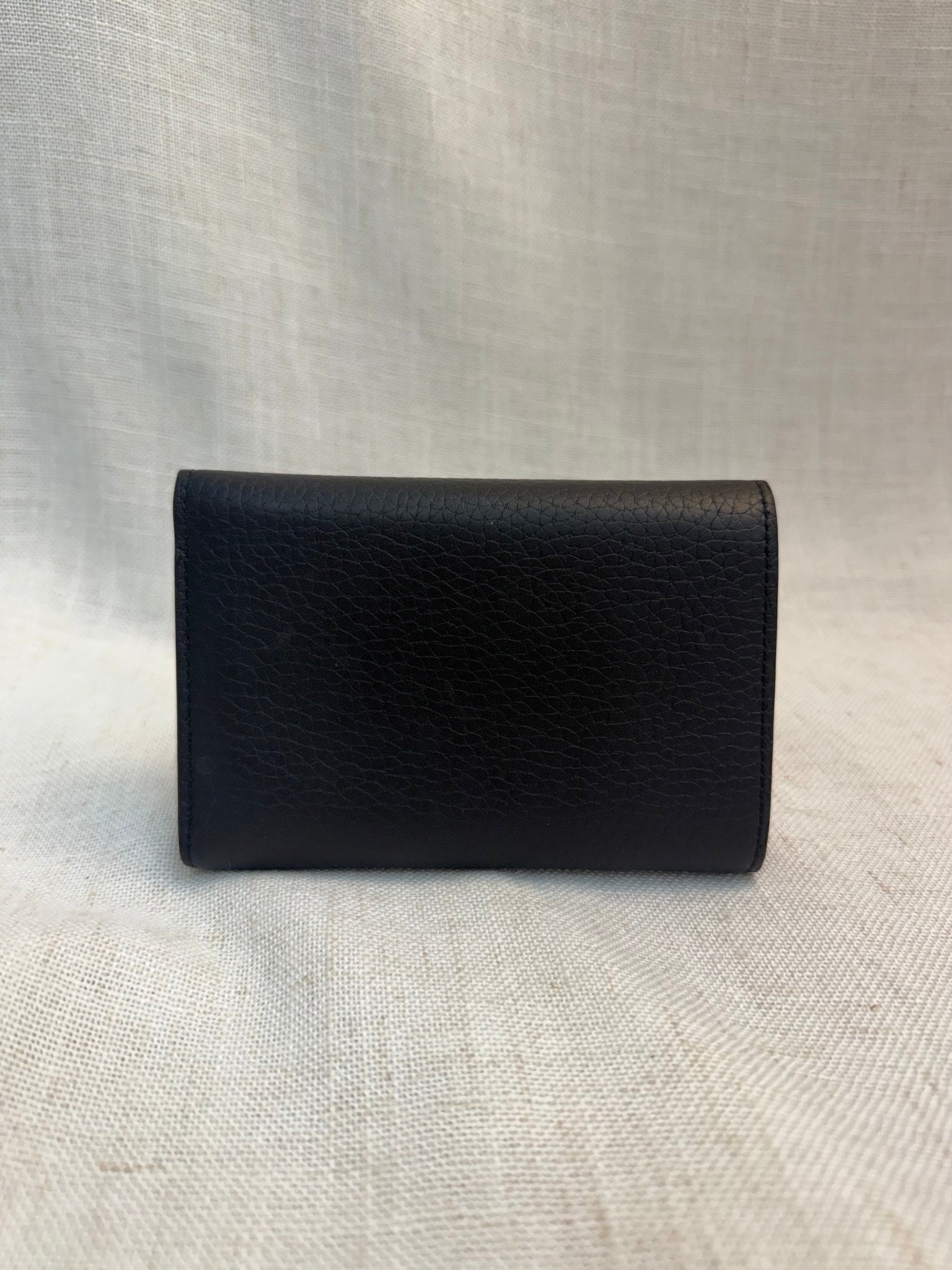 Louis Vuitton Black Leather Capucines Compact Wallet