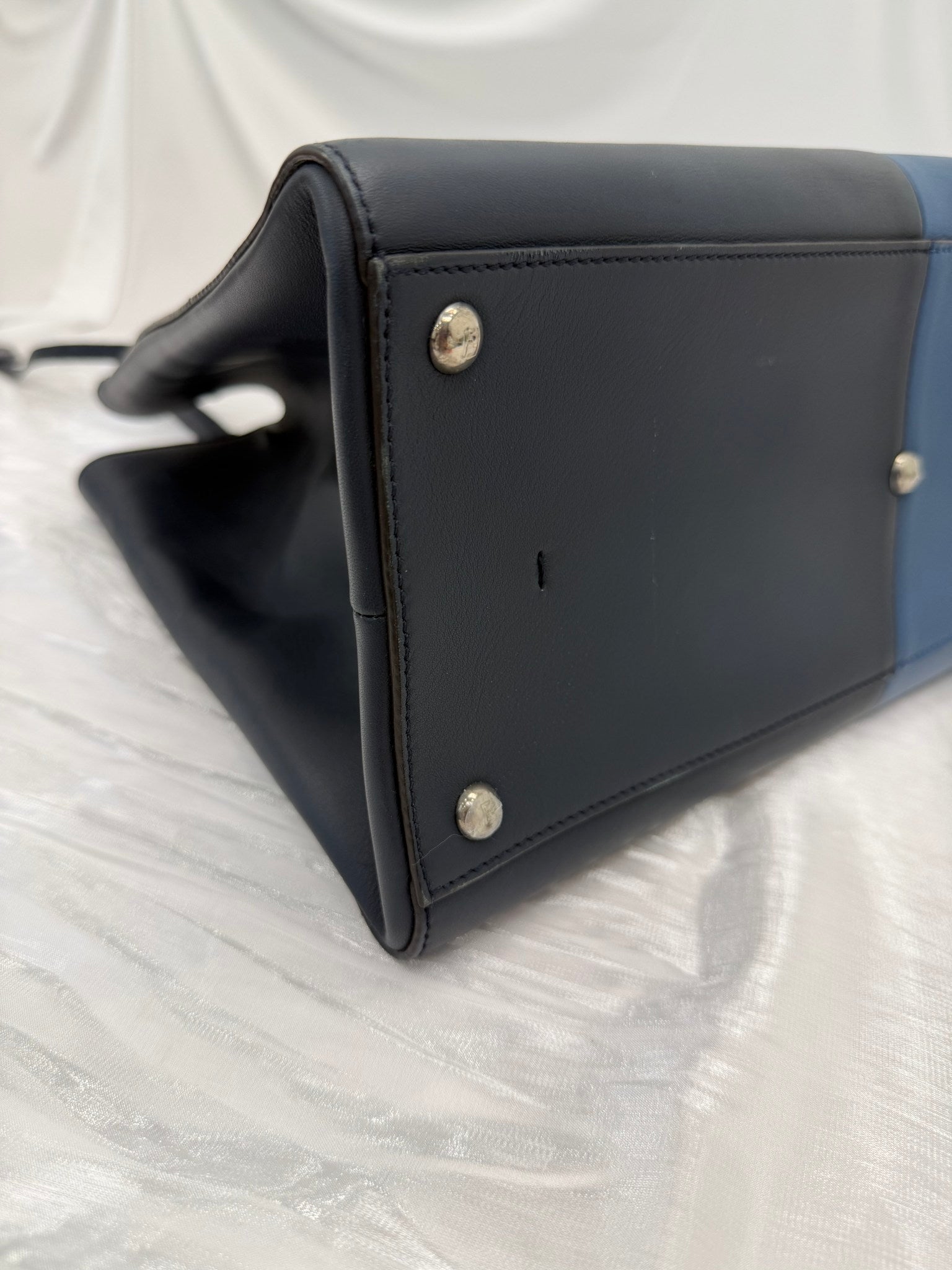 Fendi Bicolor Blue Leather 3Jours Tote Bag