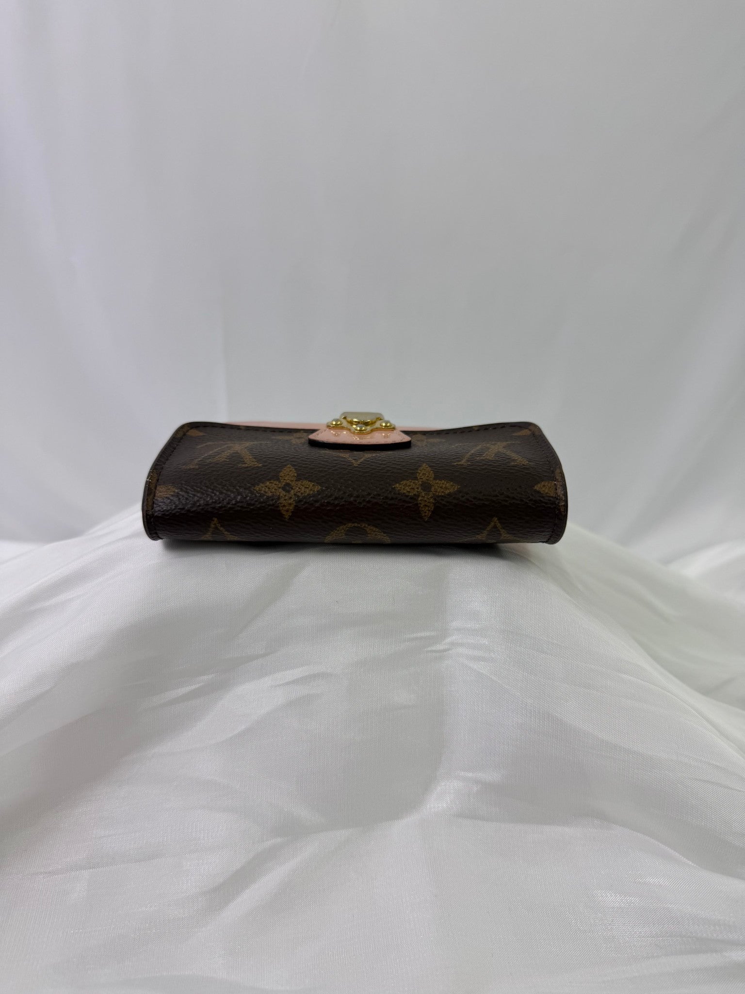 Louis Vuitton Pink And Monogram Cherrywood Compact Wallet