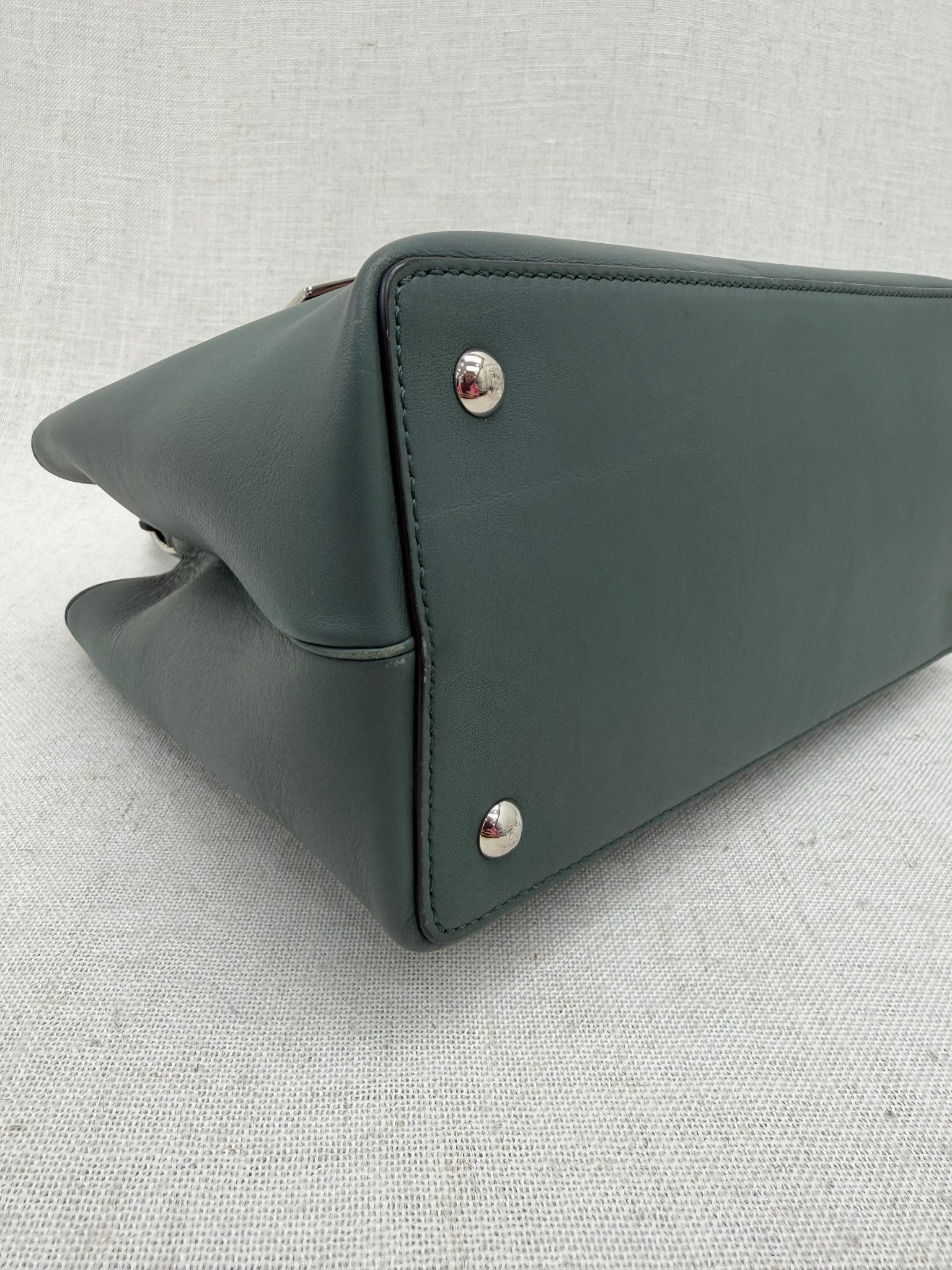 Fendi Gray & Yellow Leather 2 Jours 2way Bag