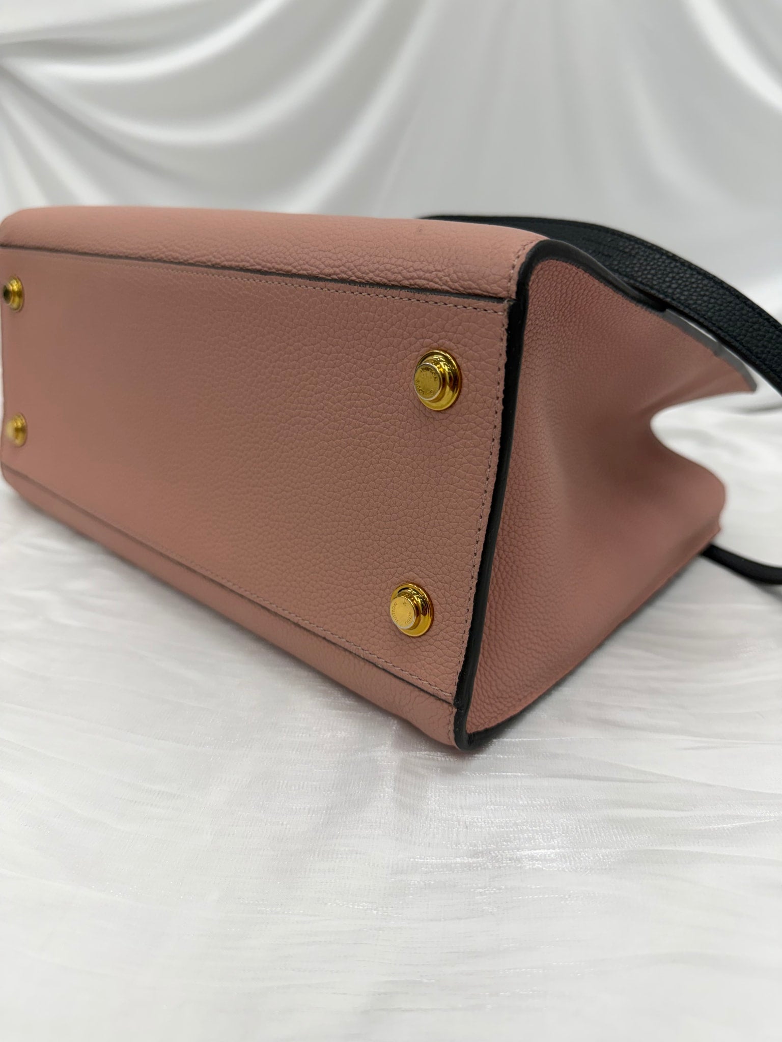 Louis Vuitton Dusty Pink & Black Taurillon Leather City Steamer PM Handbag