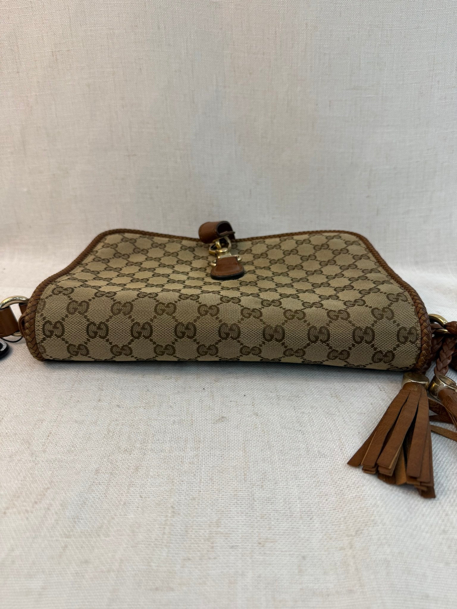 Gucci Brown GG Canvas Print Messenger Bag