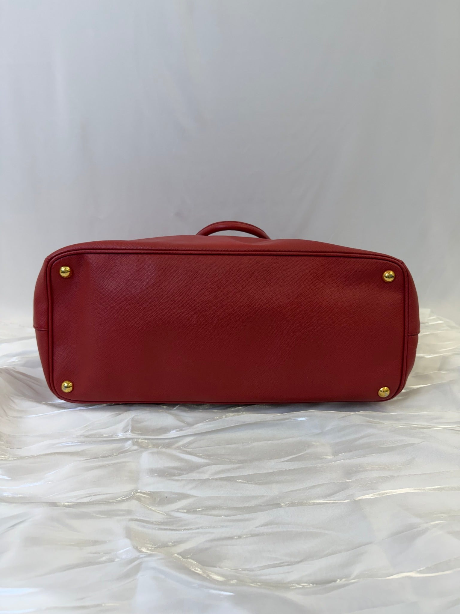 Prada Red Saffiano Leather Large Galleria Tote Bag