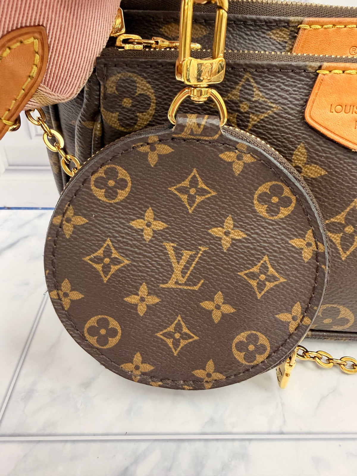 Louis Vuitton Monogram Multi Pochette Accessories Rose Clair Crossbody