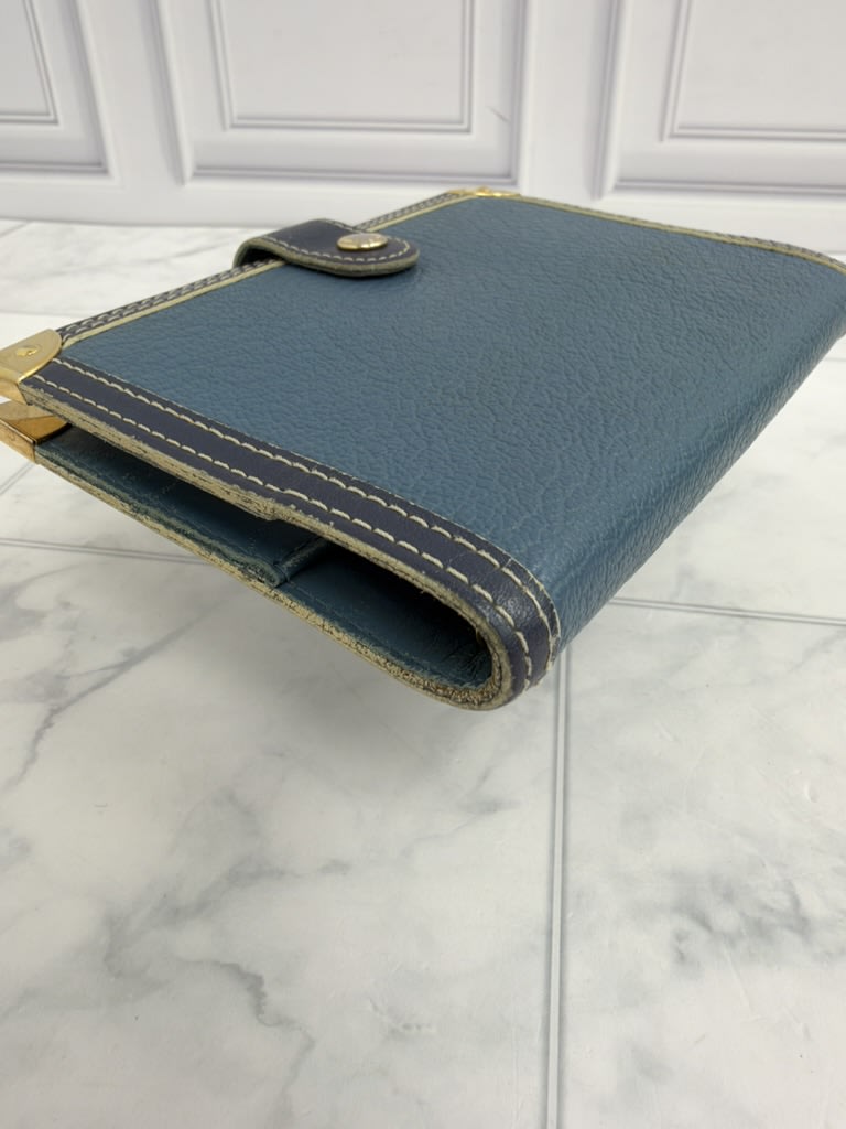 Louis Vuitton Blue Suhali Leather Agenda Cover PM