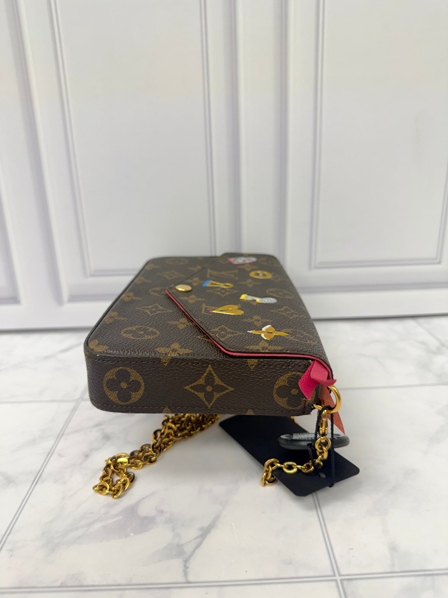 Louis Vuitton Monogram Love Lock Pochette Felicie Crossbody Bag