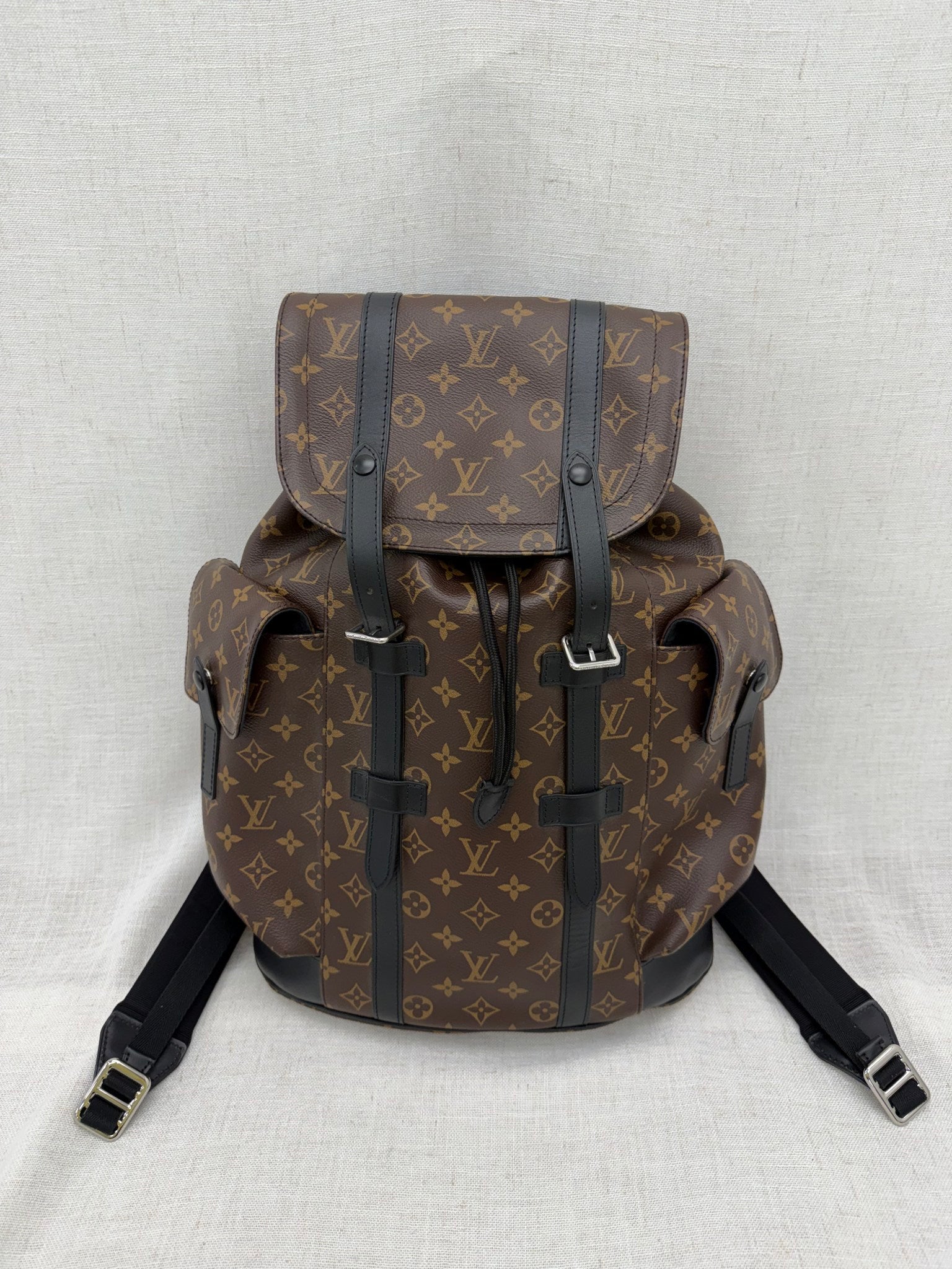 LIKE NEW- Louis Vuitton Monogram & Macassar Christopher Backpack MM