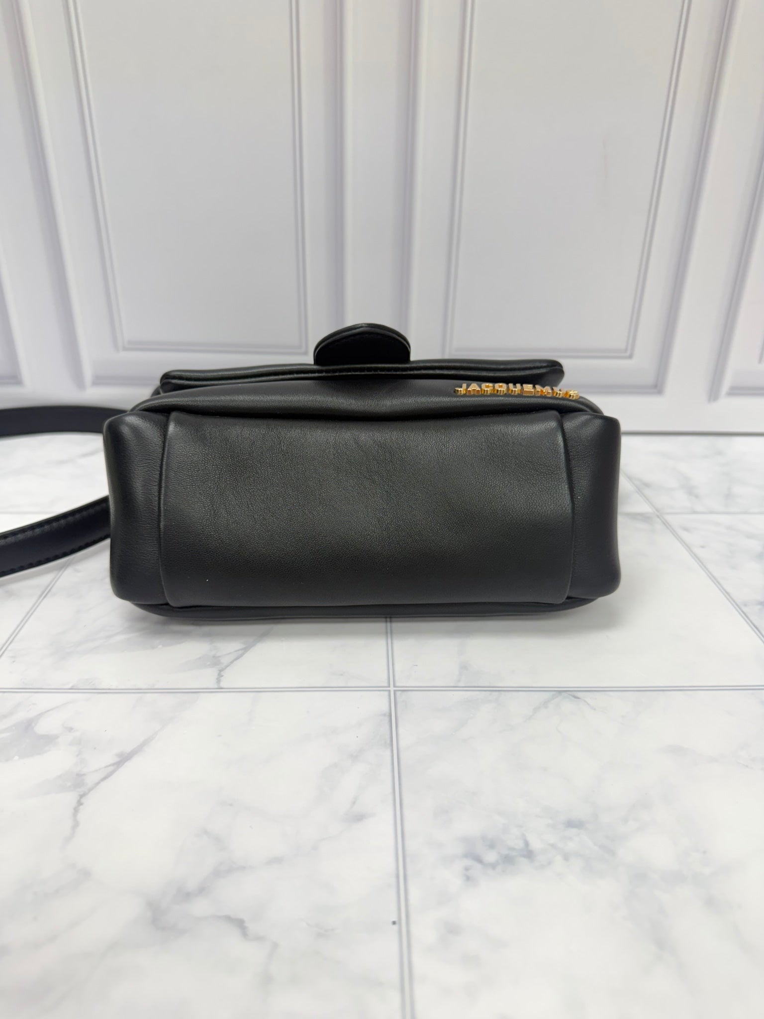 BRAND NEW - Jacquemus Black Lambskin Leather Le Petit Bambimou Bag