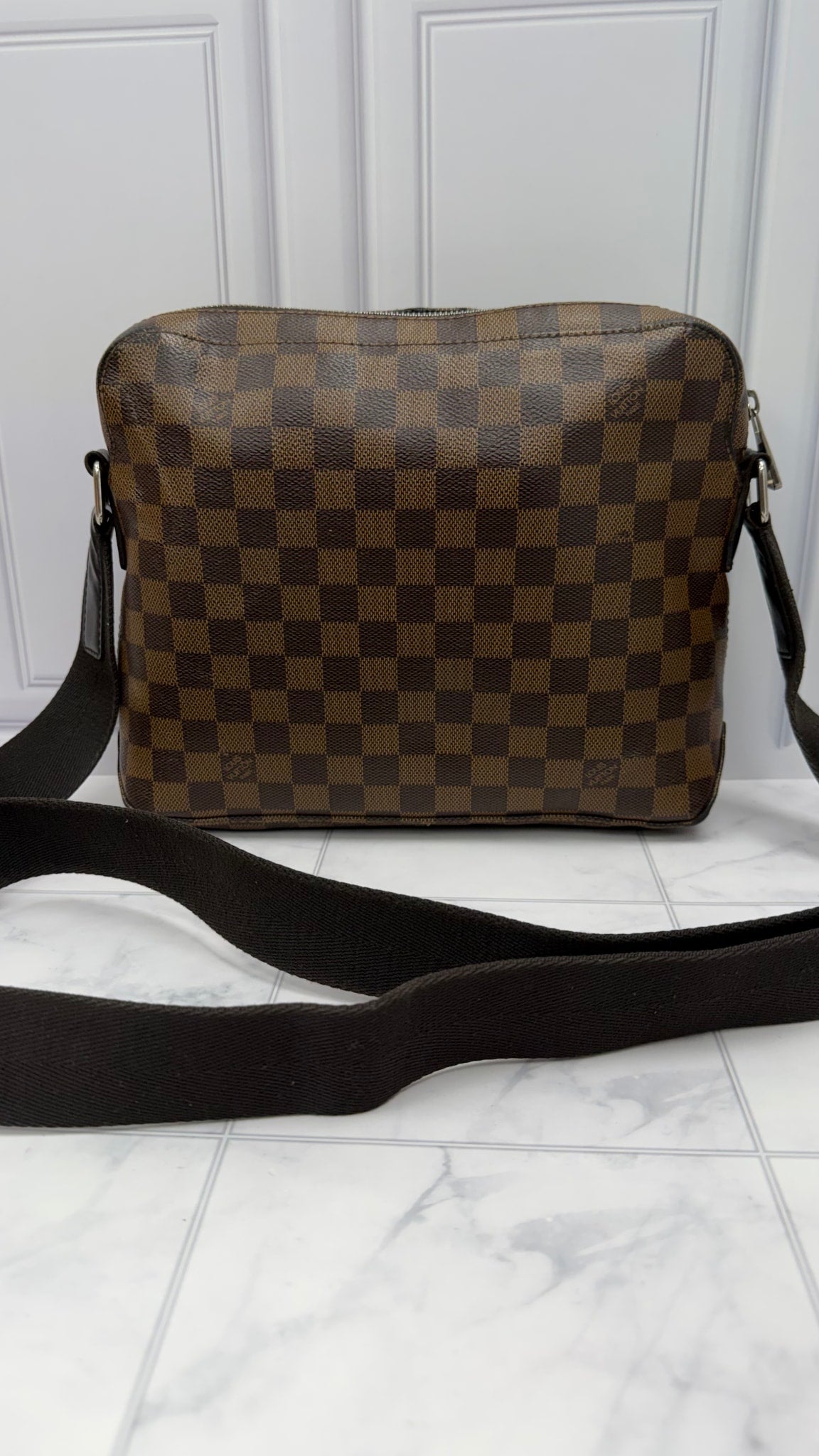 Louis Vuitton Damier Ebene & Black Jack Messenger Bag