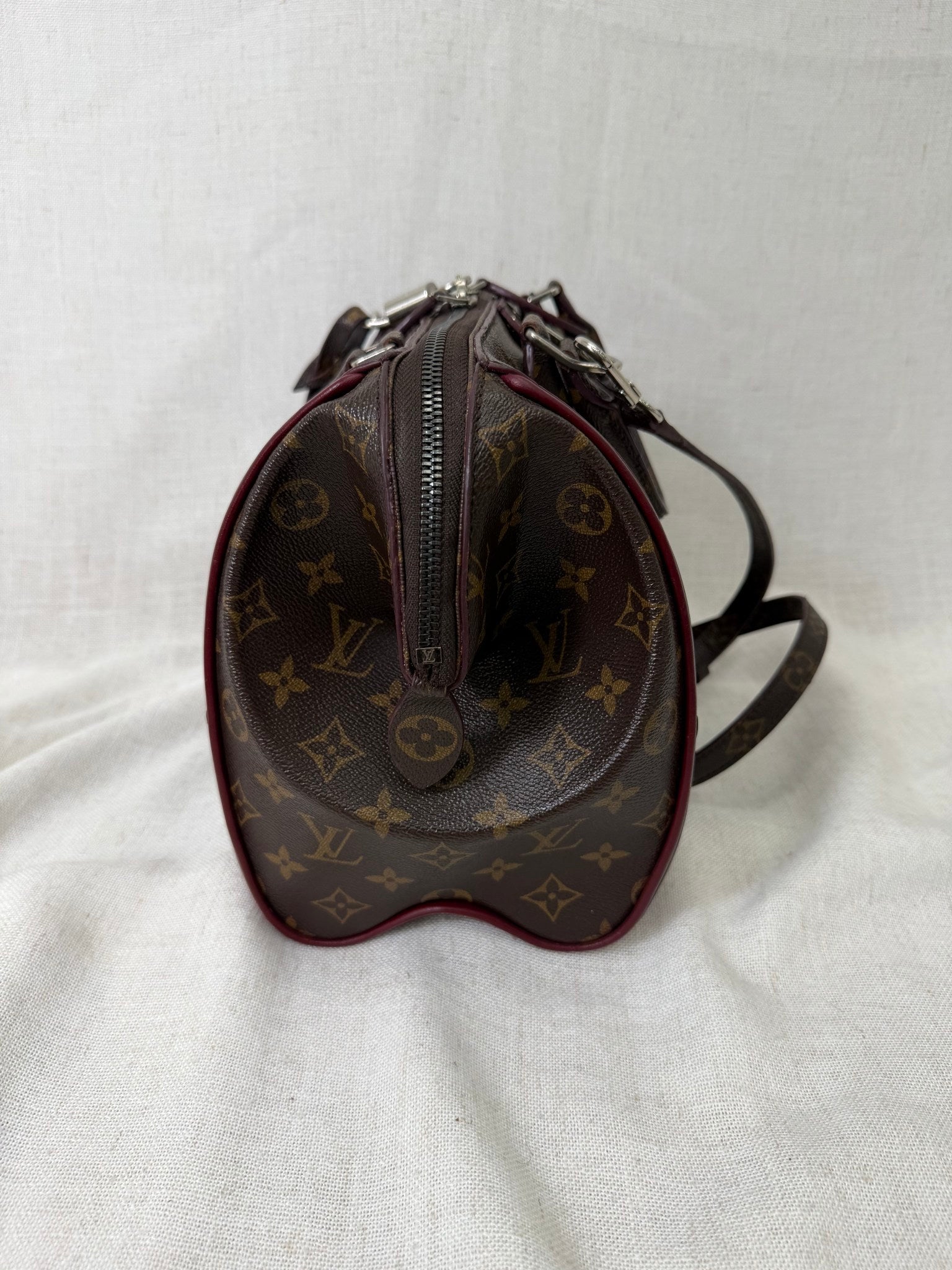 Louis Vuitton Bordeaux Monogram Shine Doc PM Handbag