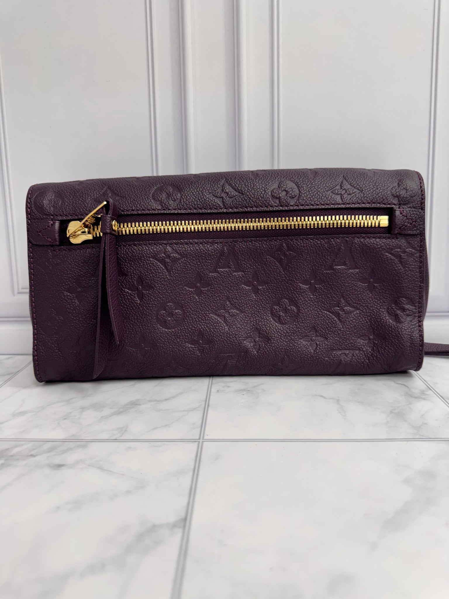 Louis Vuitton Dark Purple Empreinte Leather Monogram Petillante Clutch