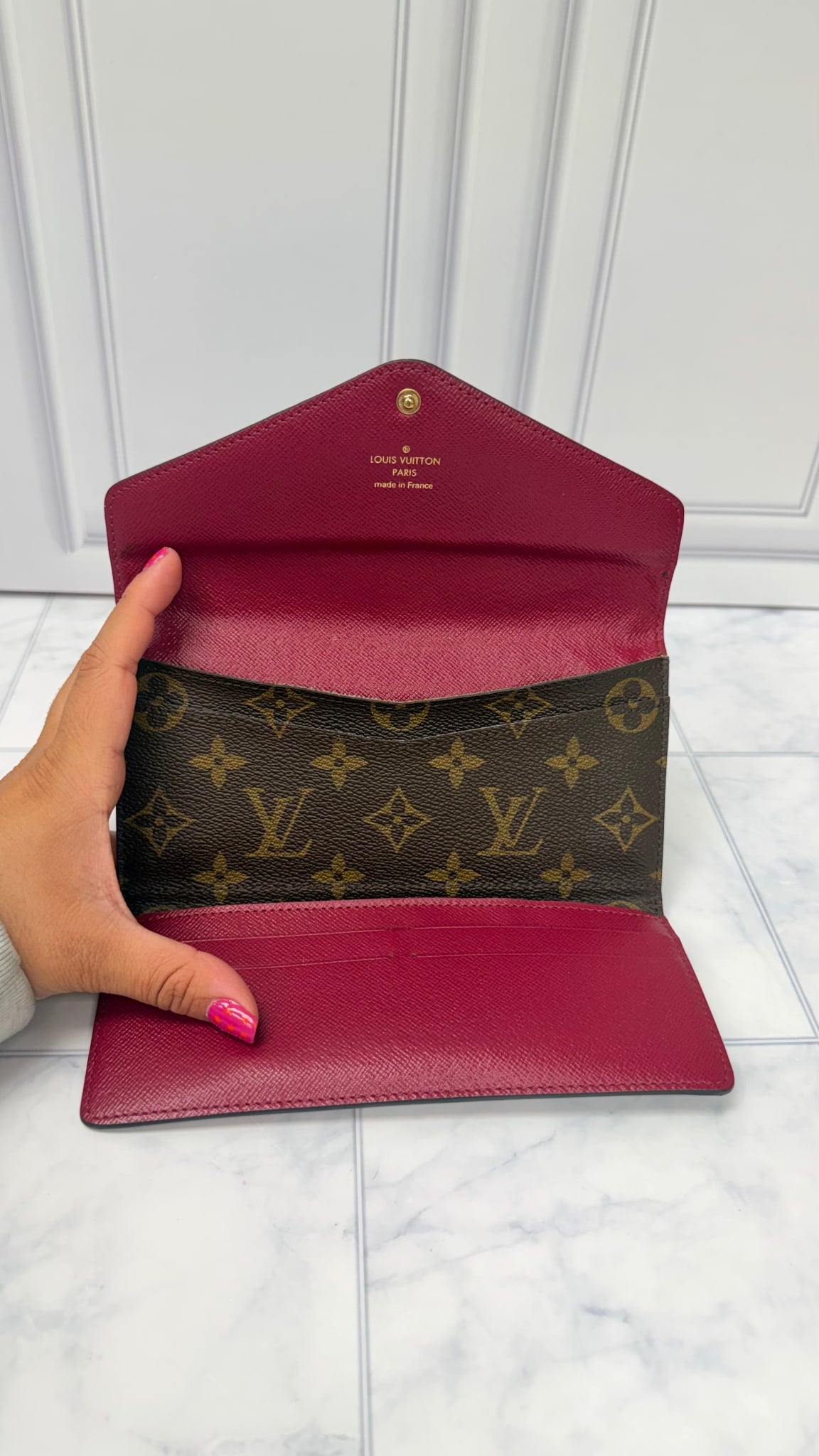 Louis Vuitton Monogram Red Josephine Wallet