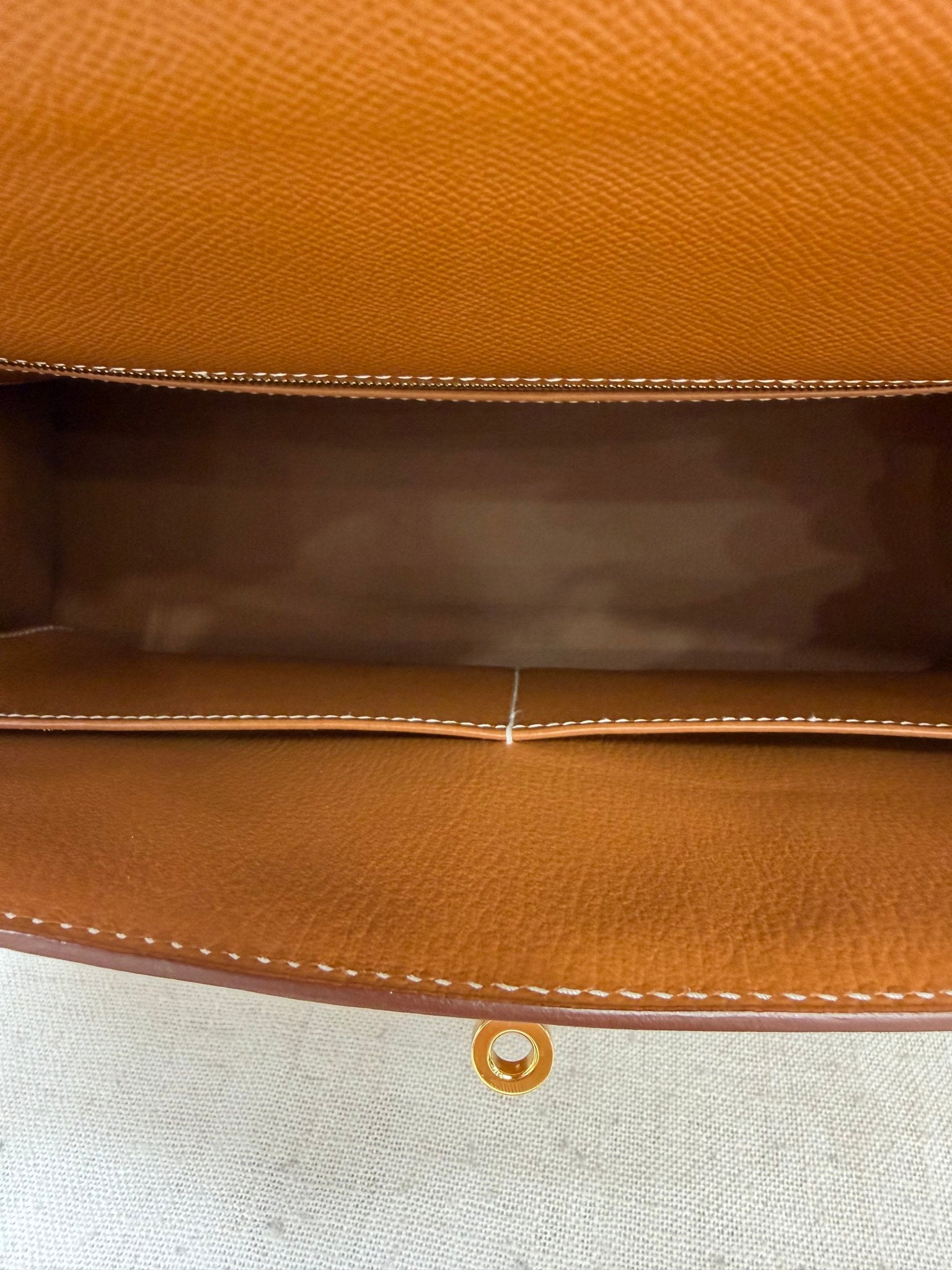 LIKE NEW - Hermes Gold Epsom Leather Kelly 40 Handbag