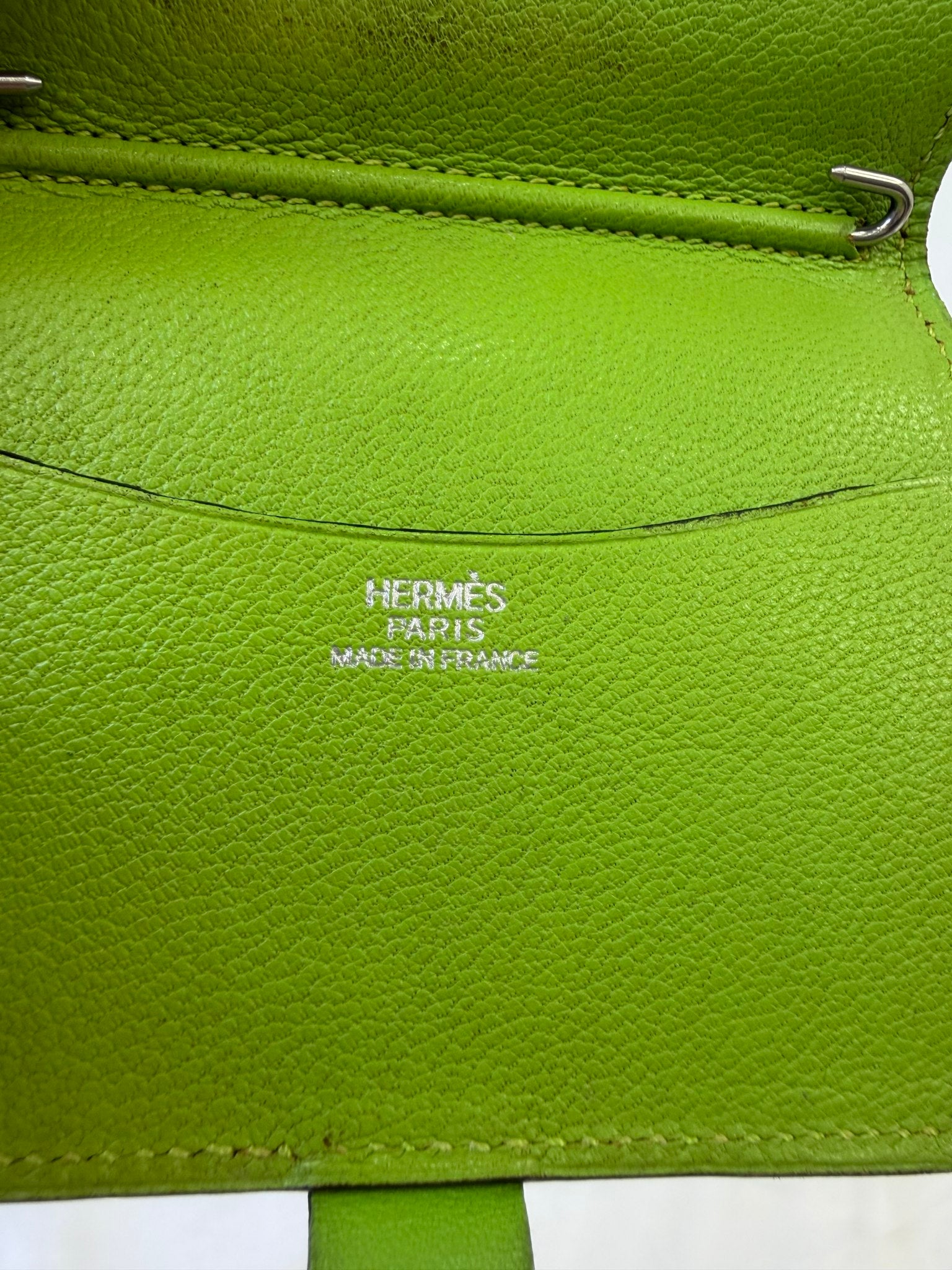 Hermes Green Leather Mini Agenda Cover