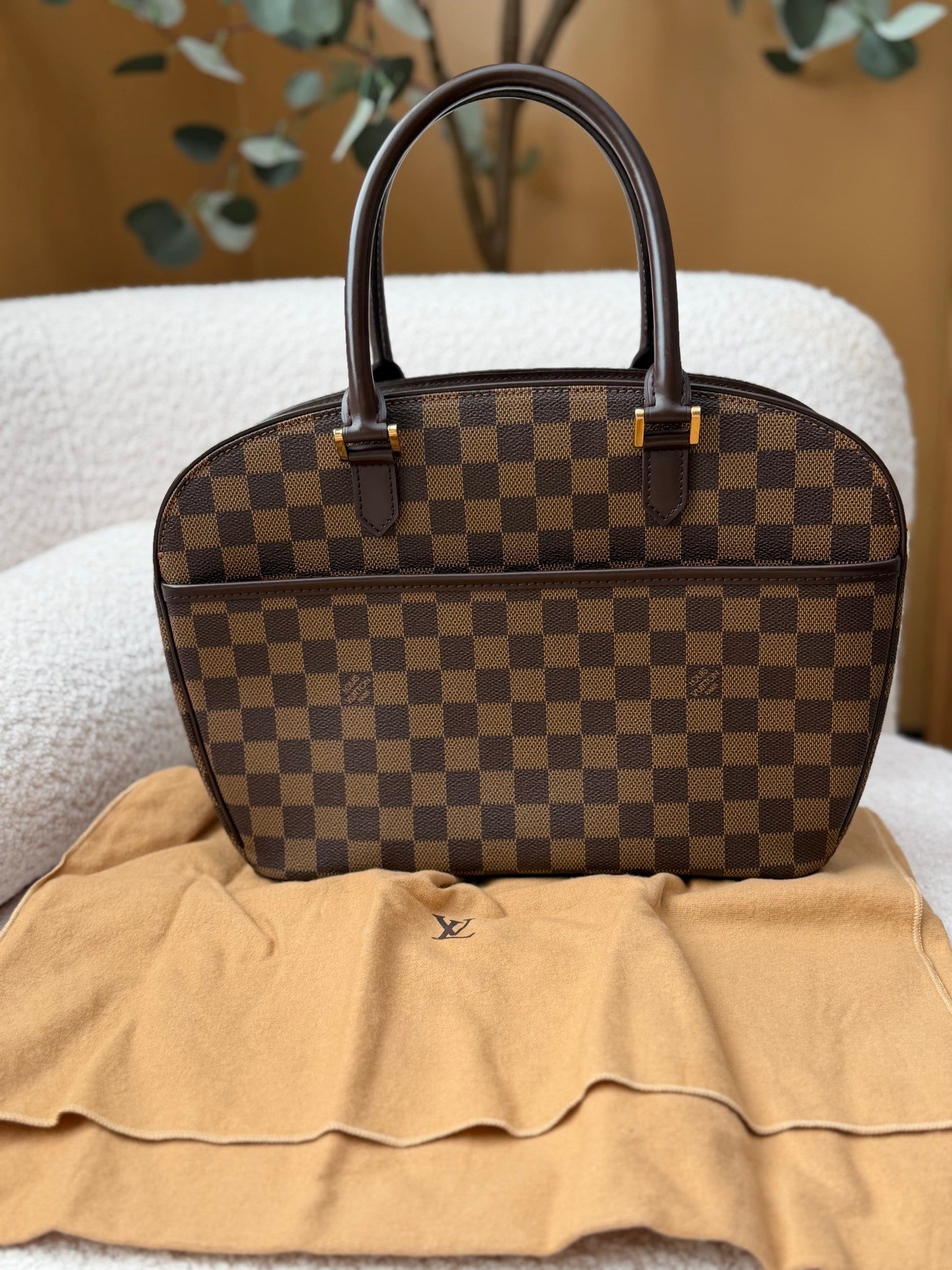 Louis Vuitton Damier Ebene Sarria Handbag