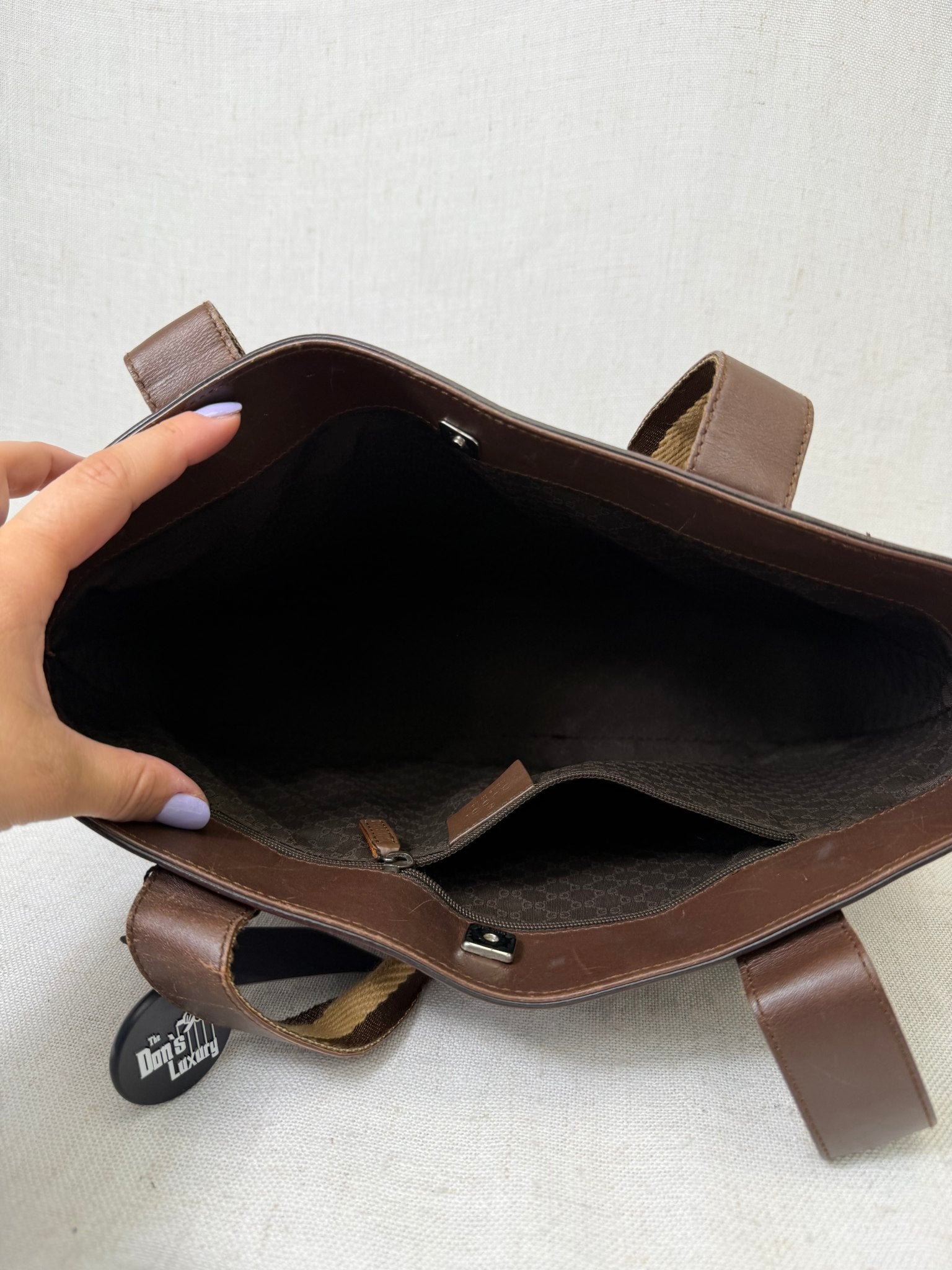 Gucci Brown Leather Tote Bag