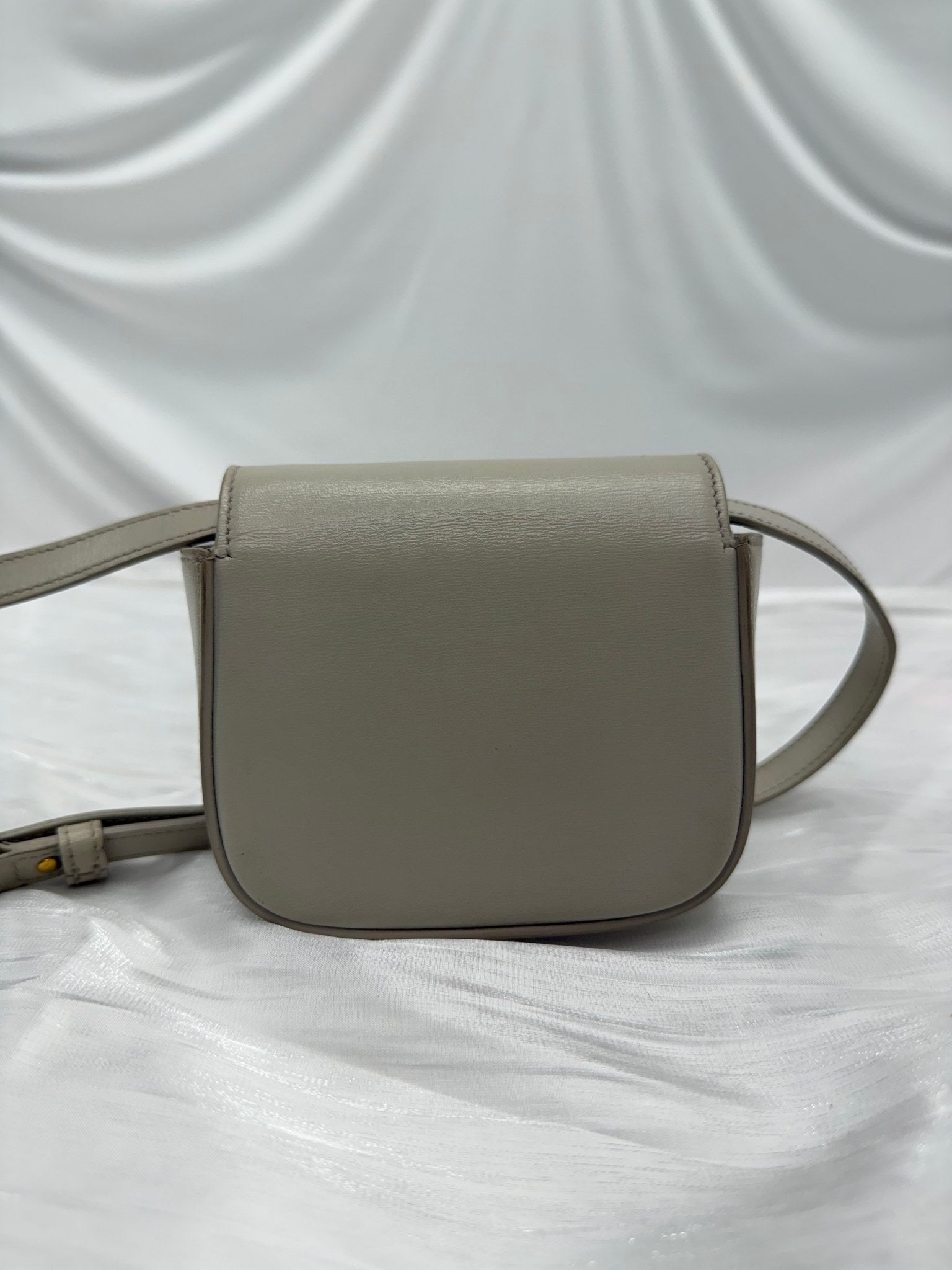 Celine Beige Calfskin Leather Mini Claude Crossbody