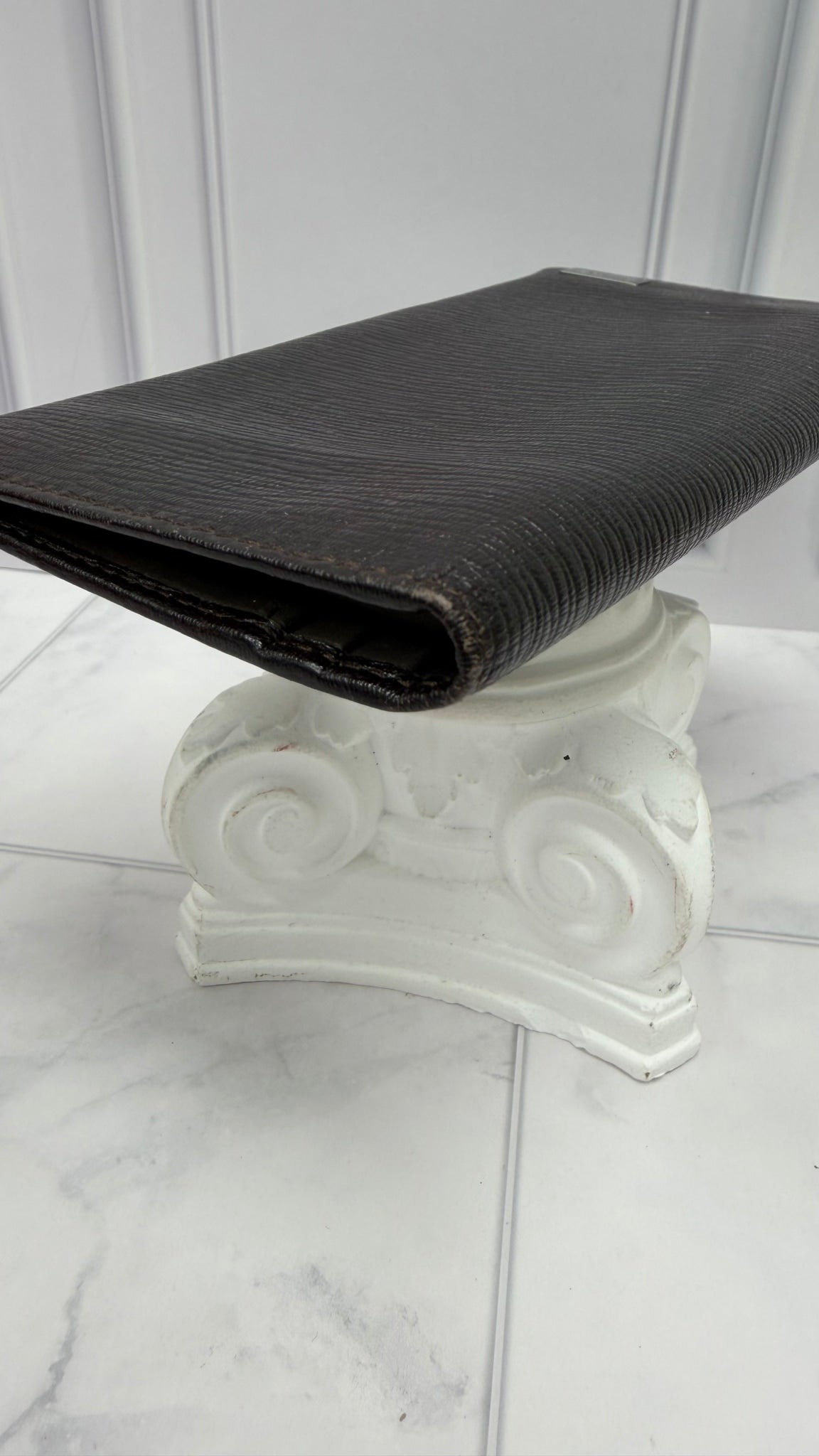 Salvatore Ferragamo Black Leather Long Wallet