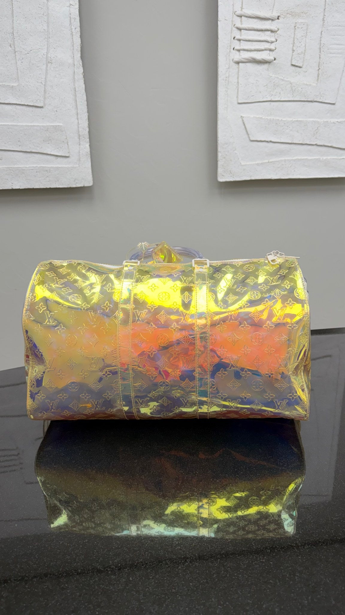 Louis Vuitton Prism Monogram PVC Keepall 50 Bandouliere