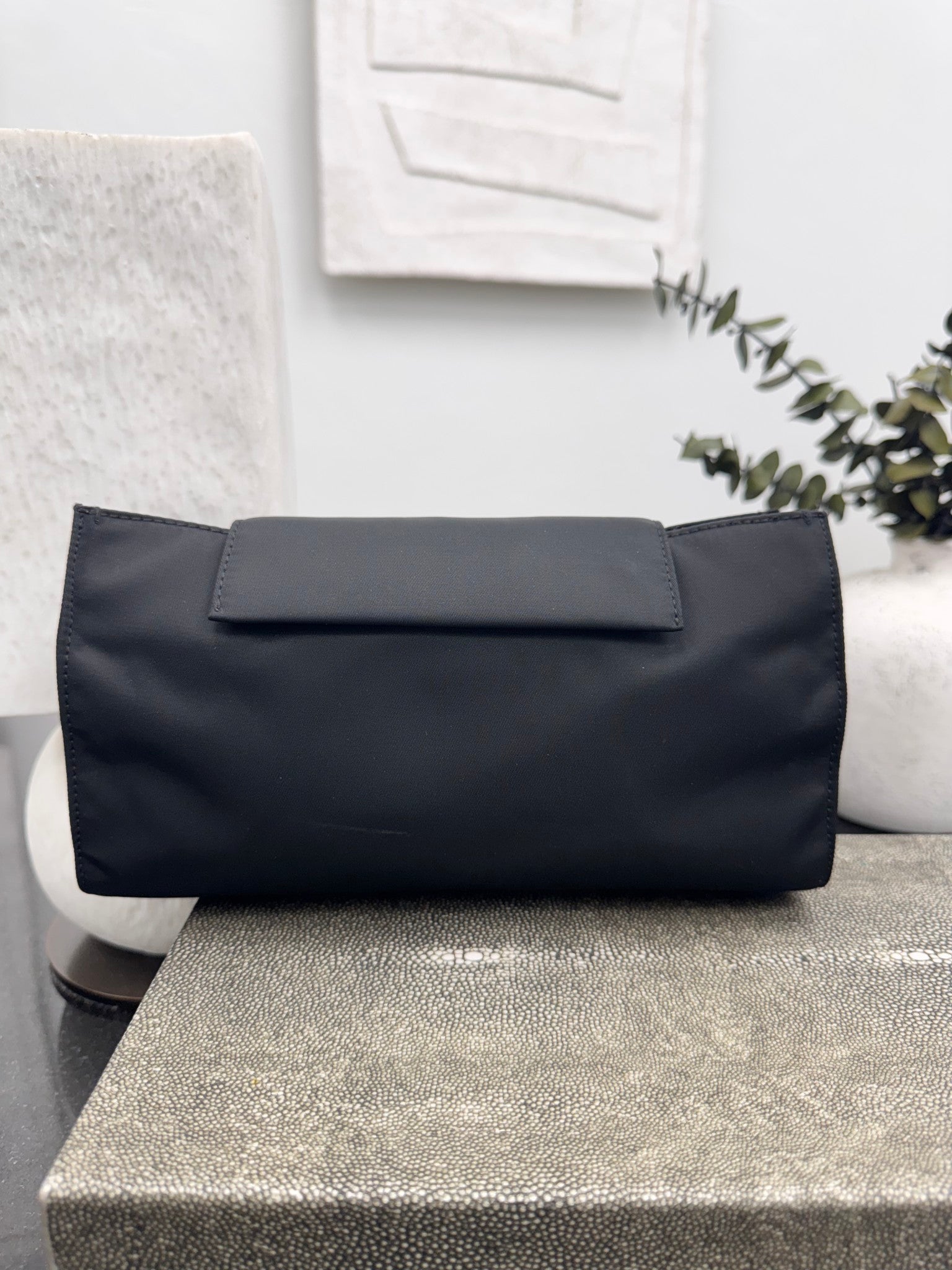 Prada Black Nylon Clutch Bag