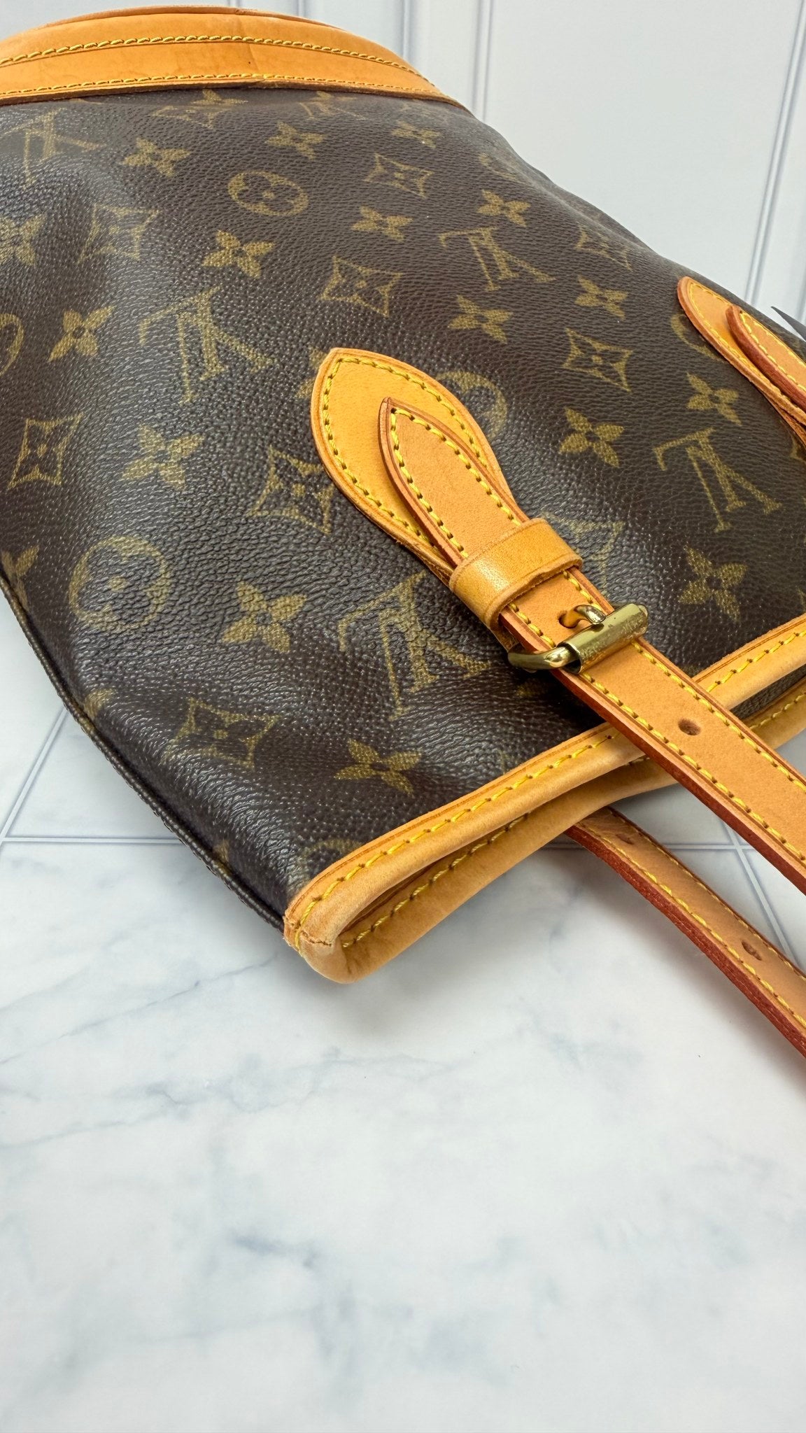 Louis Vuitton Monogram Petit Bucket PM Shoulder Bag