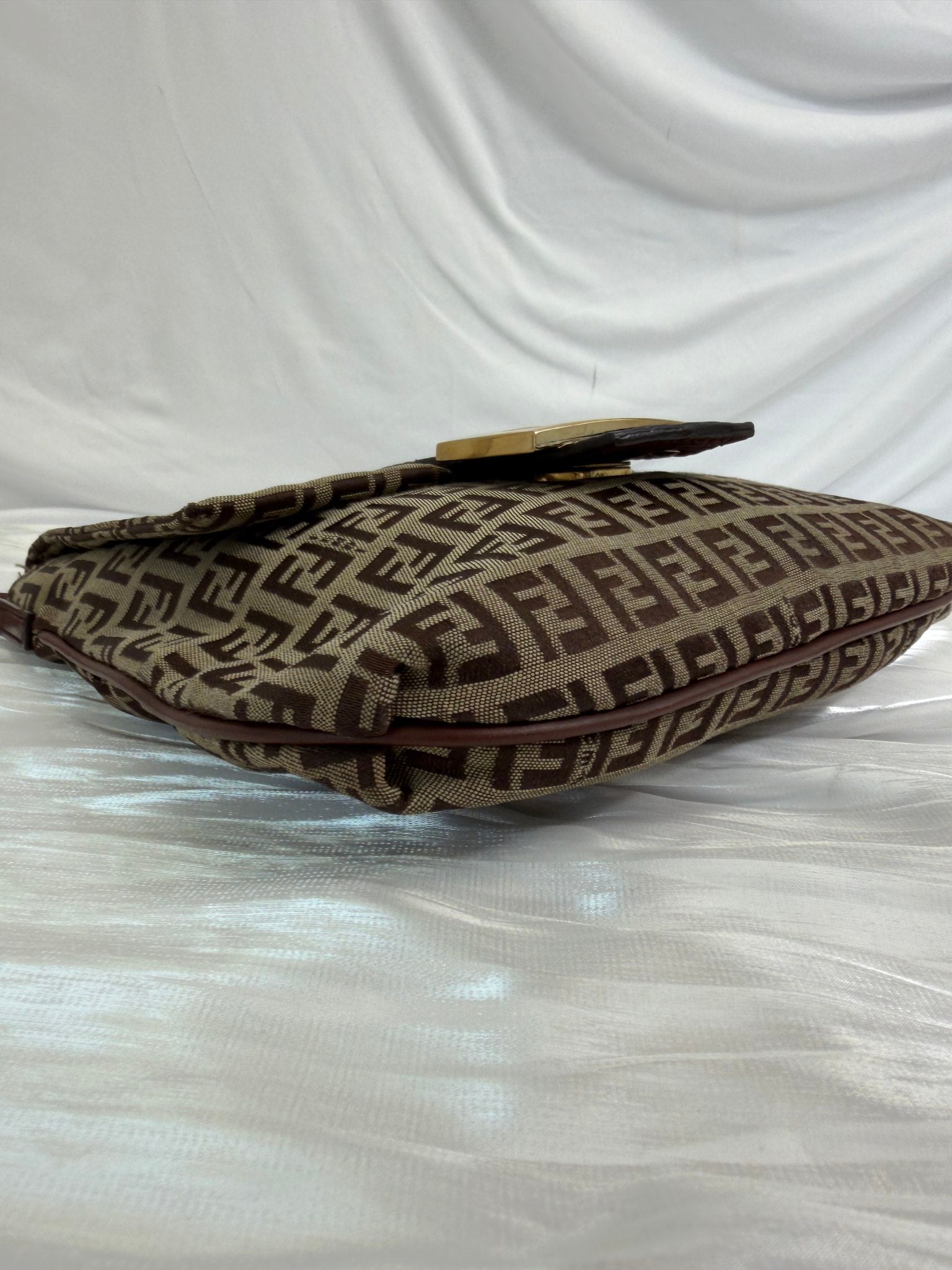 Fendi Brown Zucchino Canvas Crossbody