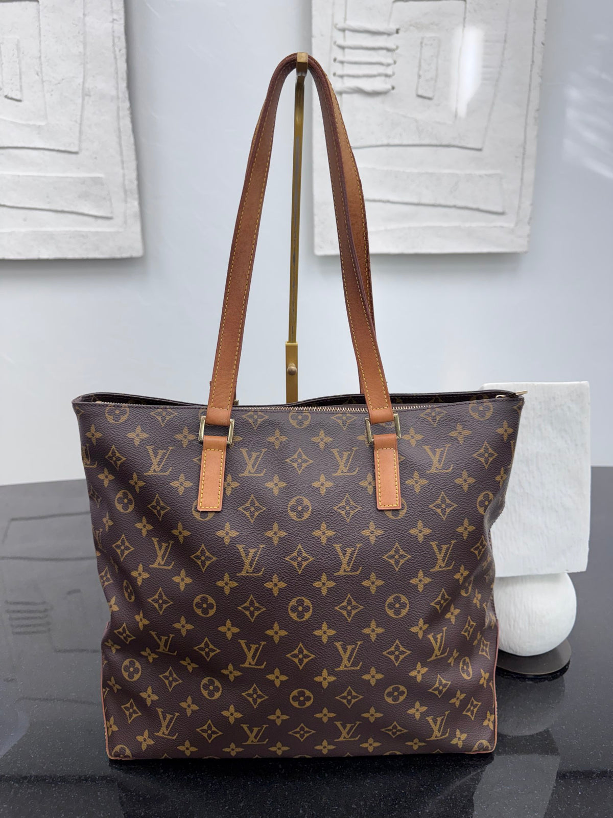 Louis Vuitton Monogram Cabas Mezzo Shoulder Bag MM