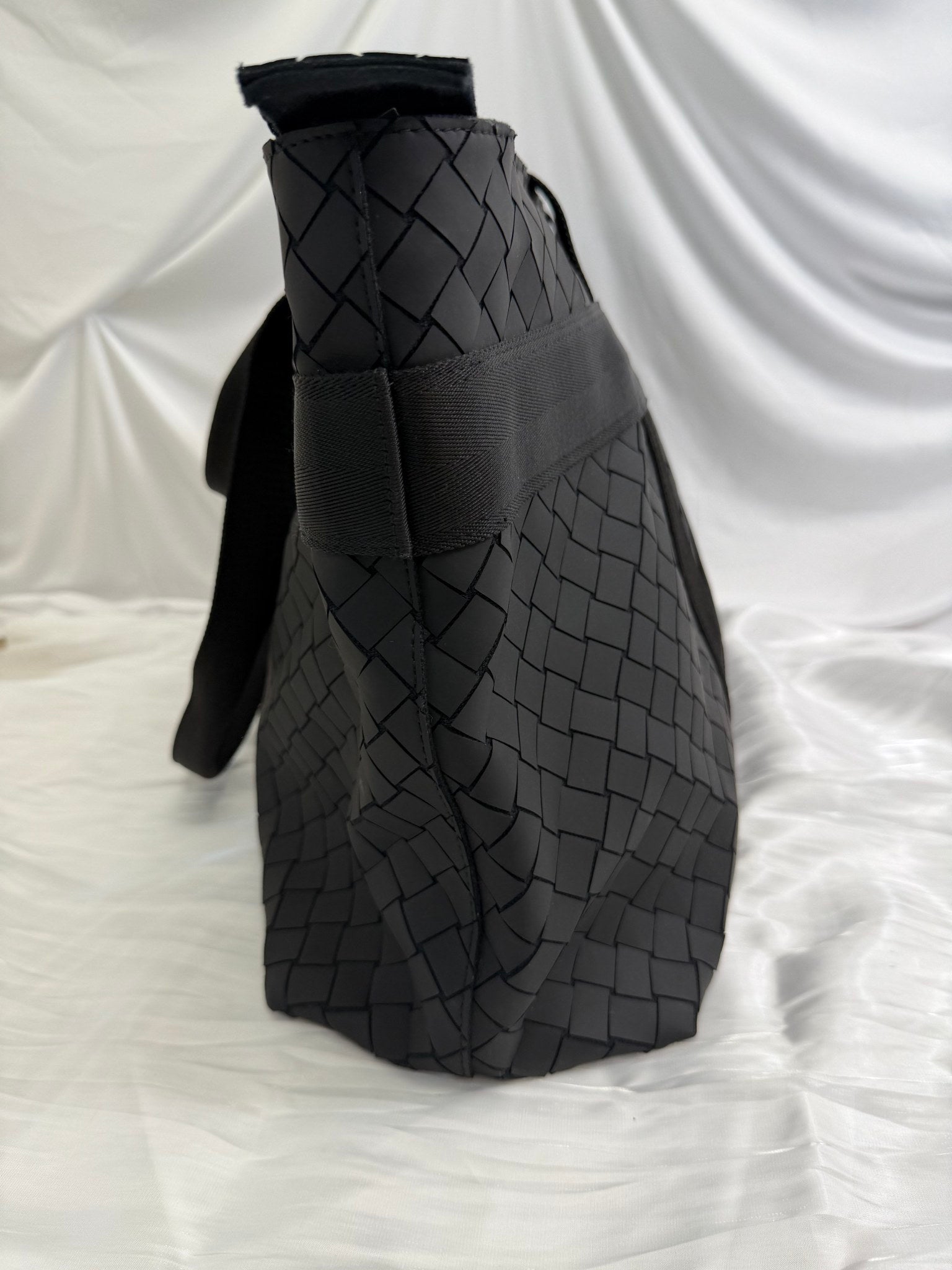 Bottega Veneta Black Rubber Tote Bag