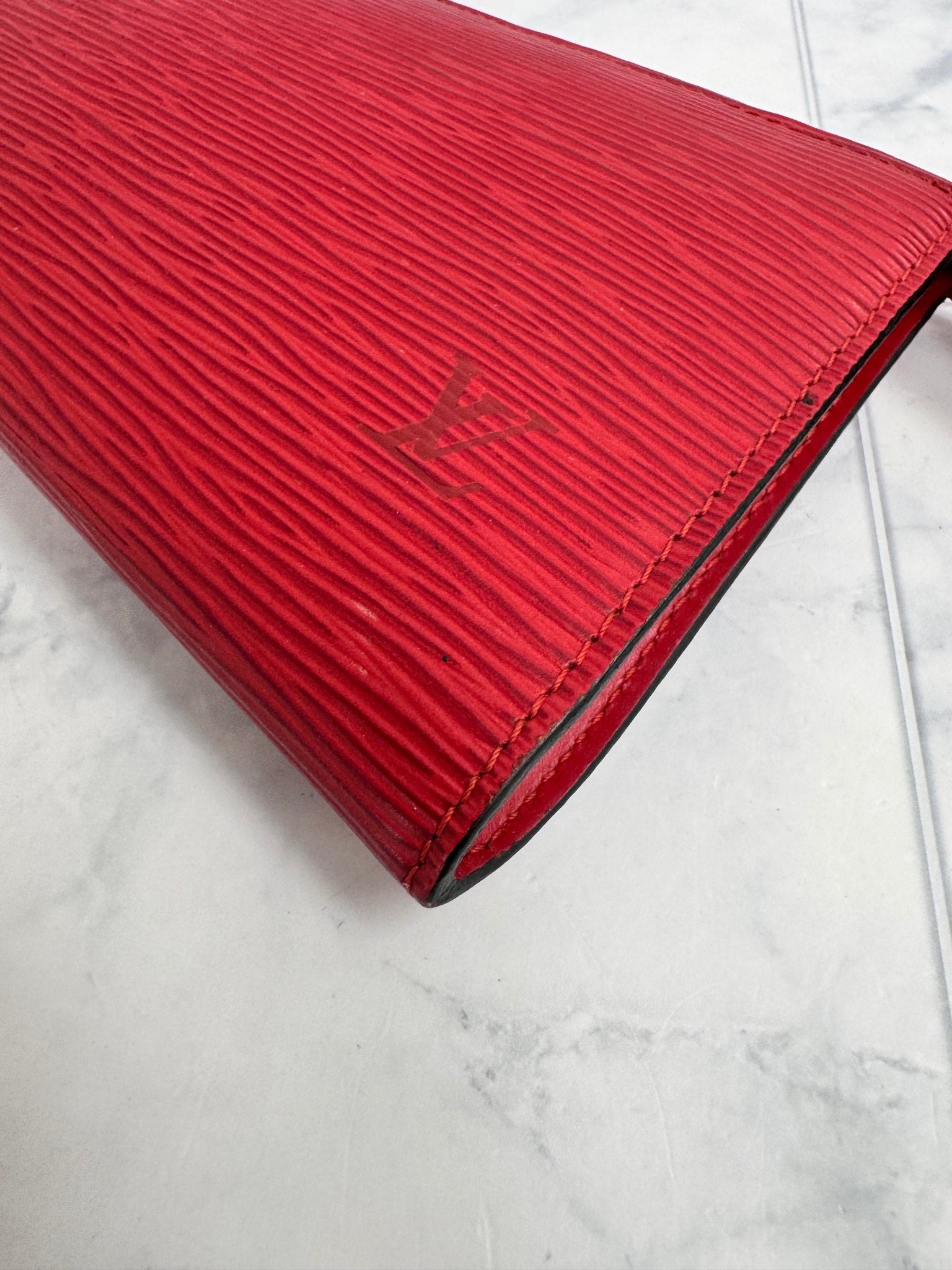 Louis Vuitton Red Epi Leather Pochette Accessories