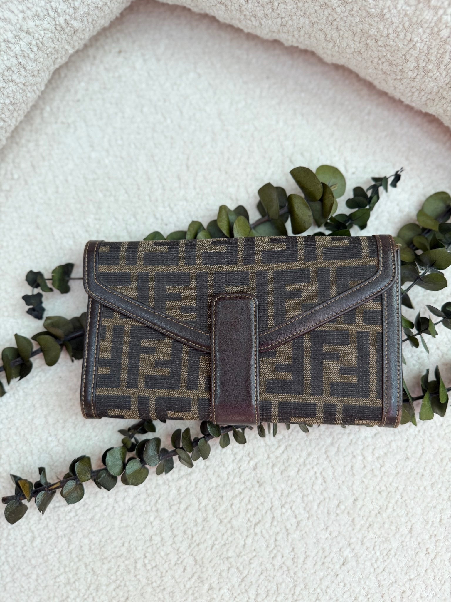 Fendi Brown Zucca Canvas Continental Wallet