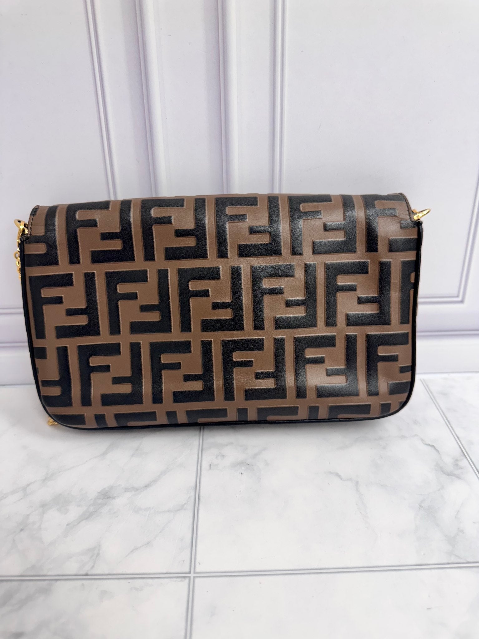 Fendi Brown Zucca F Is Fendi Wallet On A Chain