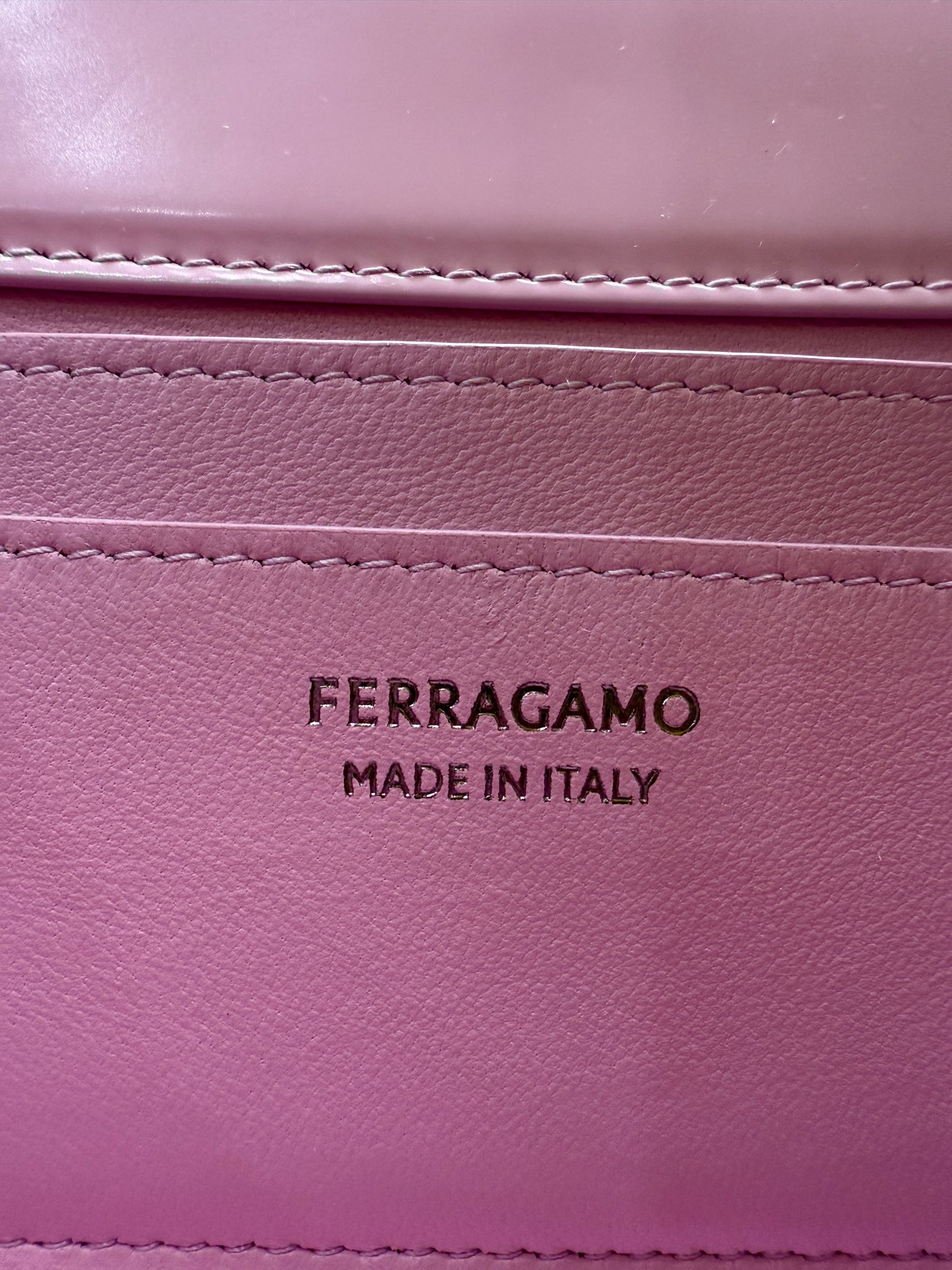 BRAND NEW- Salvatore Ferragamo Pink Leather Wanda Mini Top Handle Bag