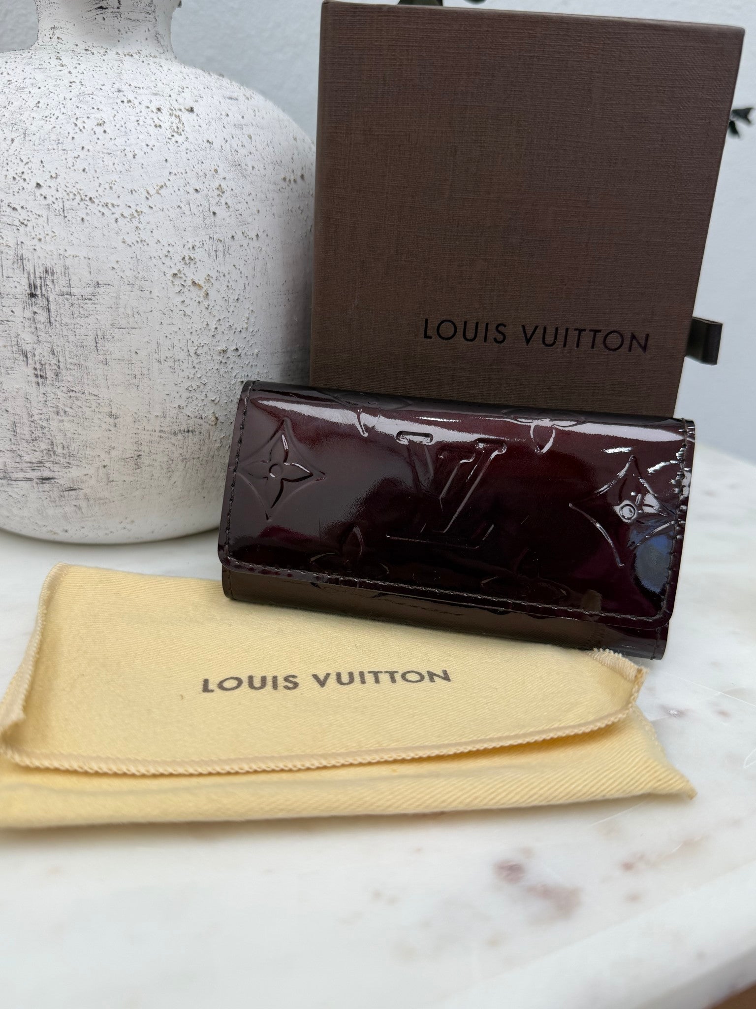 Louis Vuitton Amarante Vernis 4Key Ring Case