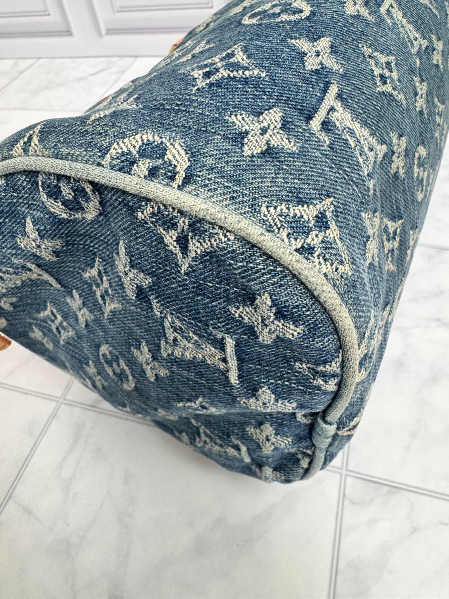LIKE NEW - Louis Vuitton Monogram Denim Neo Speedy Handbag