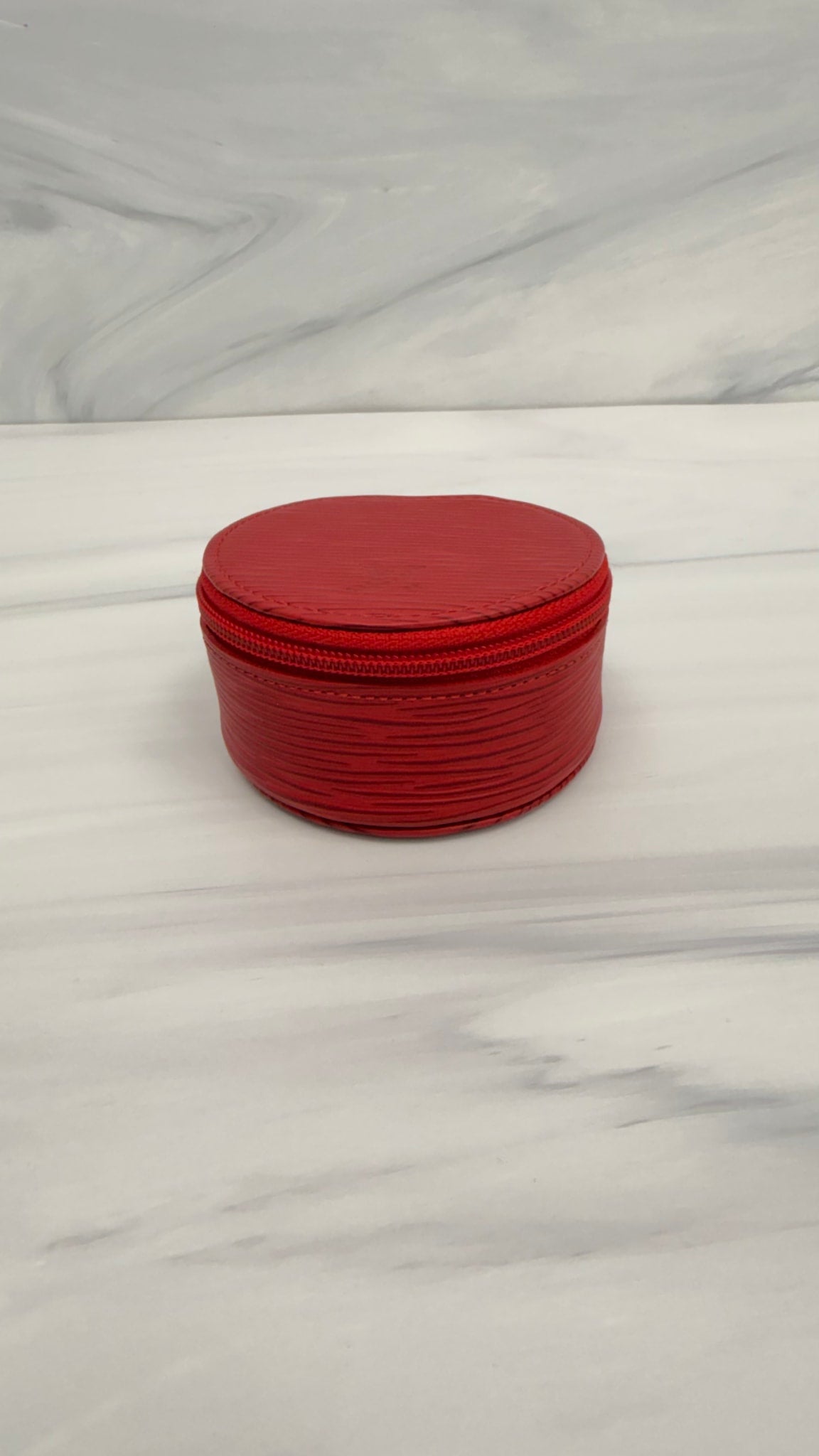 LIKE NEW - Louis Vuitton Red Epi Leather Jewelry Case